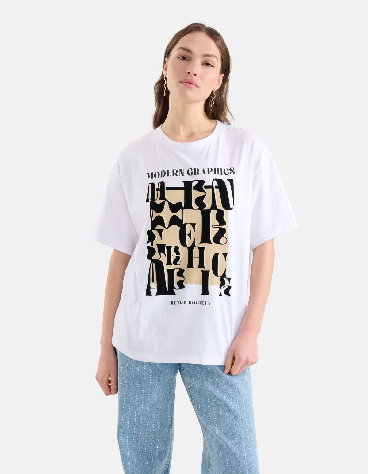 Grafik-T-Shirt Weiß SHOEBY WOMEN