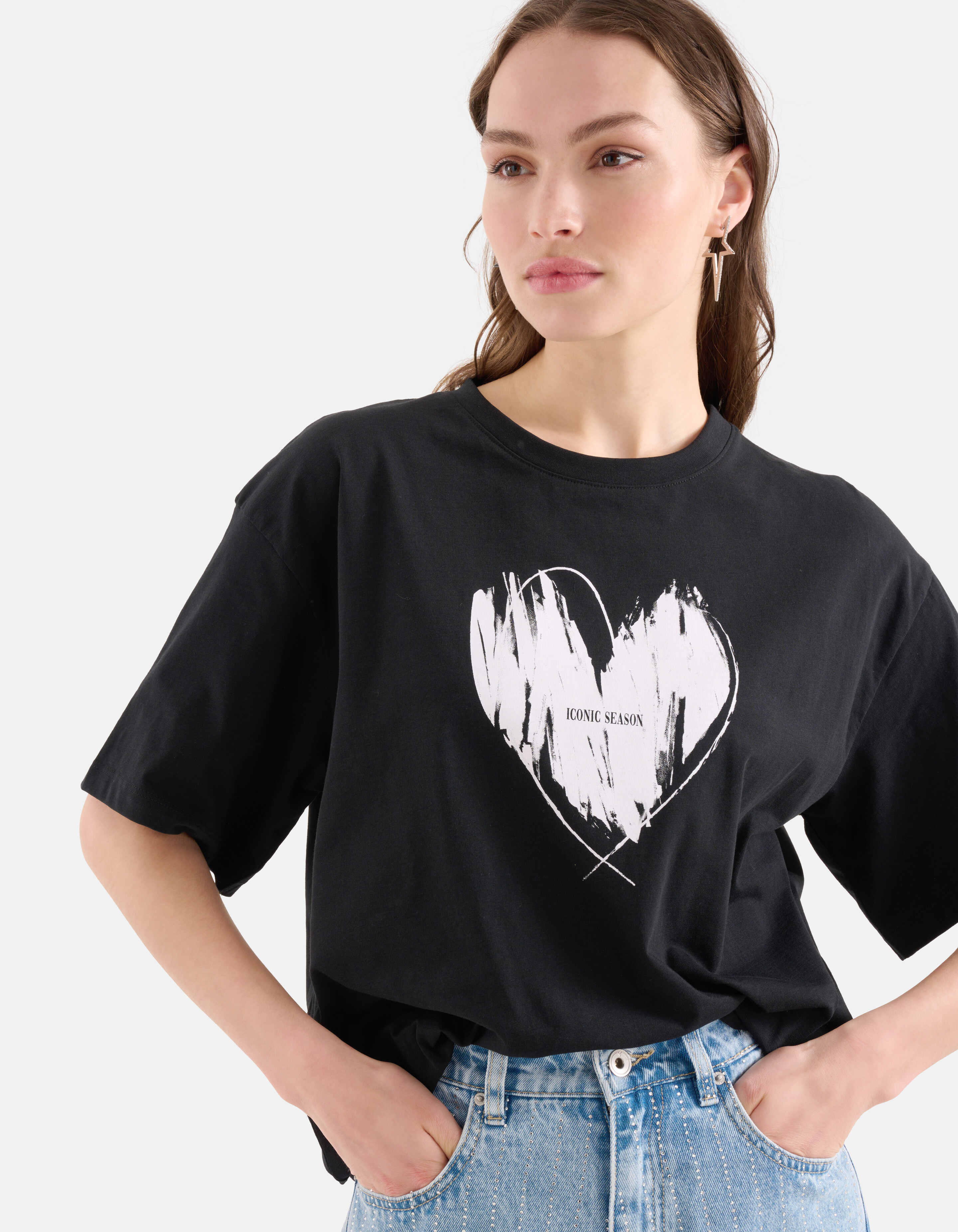 Artwork T-shirt Schwarz SHOEBY WOMEN