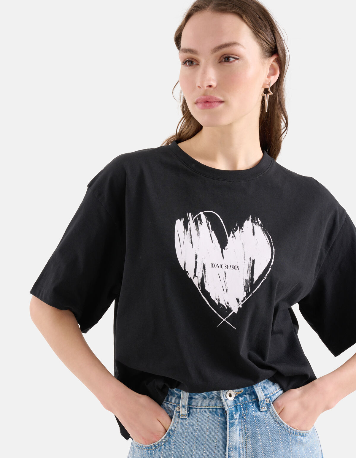 Artwork T-shirt Schwarz SHOEBY WOMEN