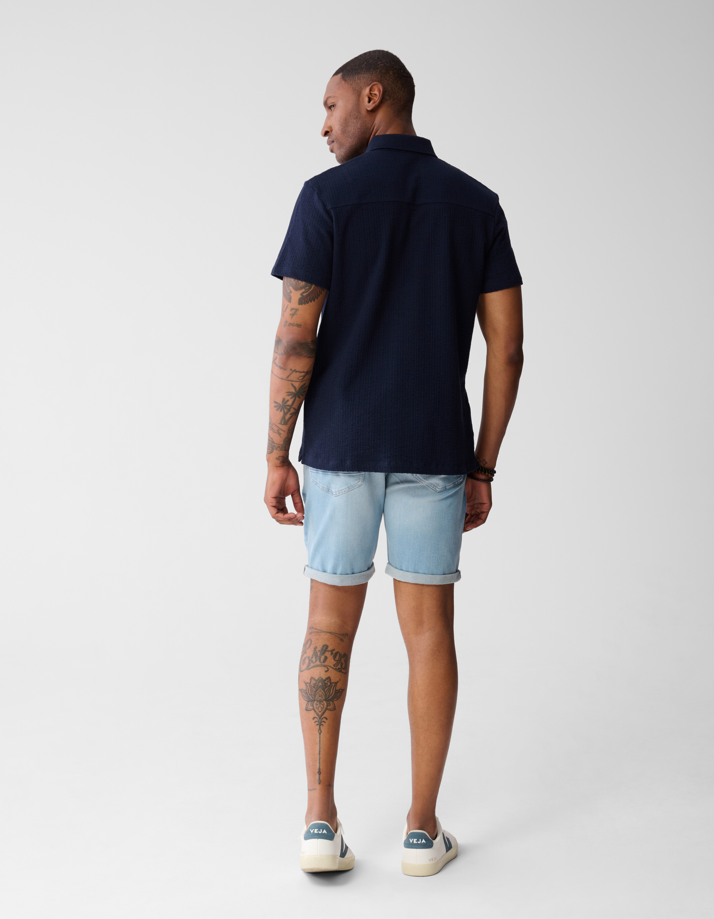 Struktur Polo Dunkelblau SHOEBY MEN