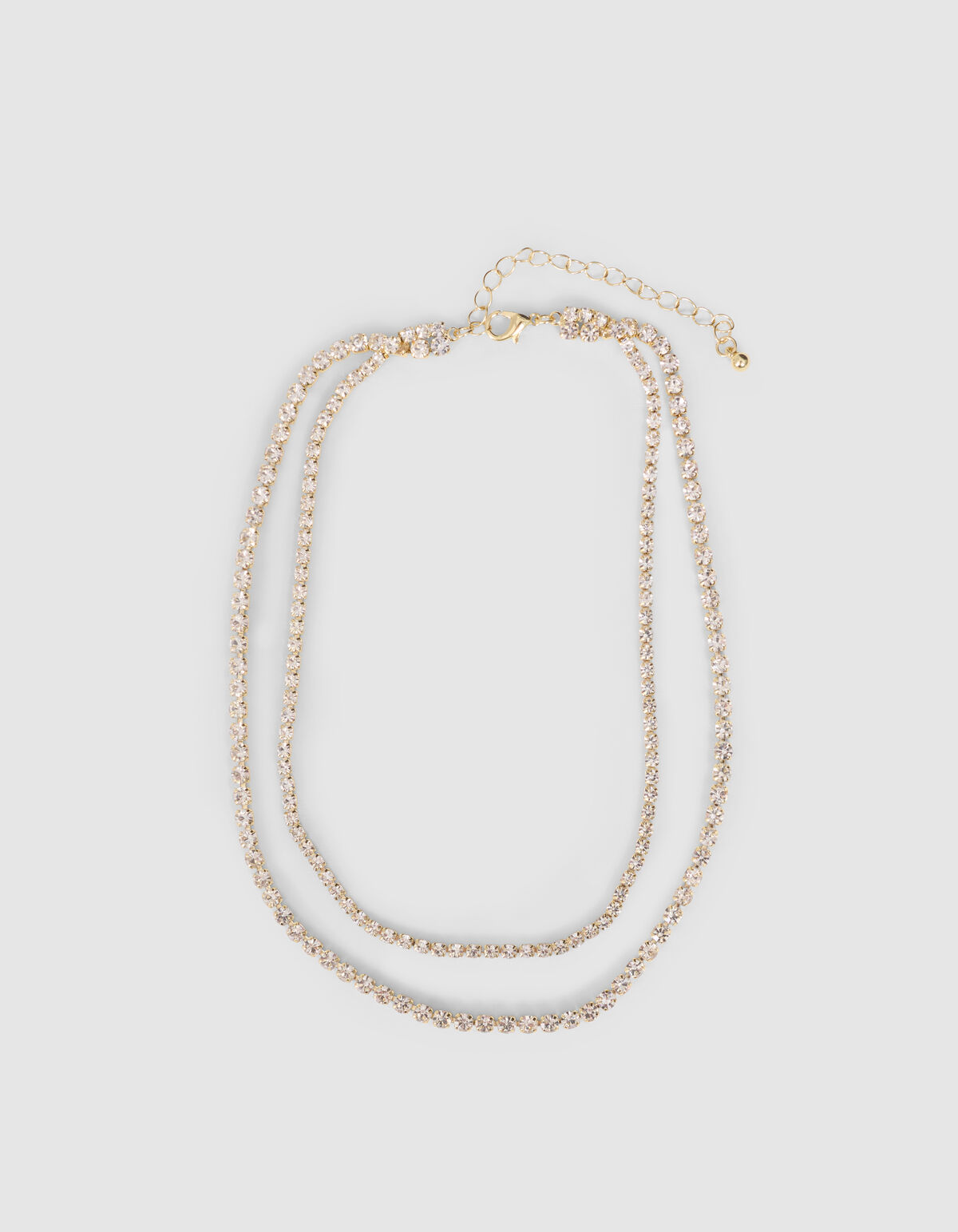 Doppellagige Strasskette Gold SHOEBY ACCESSOIRES