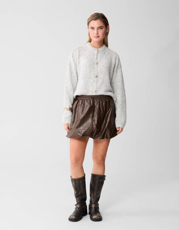 Vegan Leder Balloon Fit Minirock Braun SHOEBY WOMEN