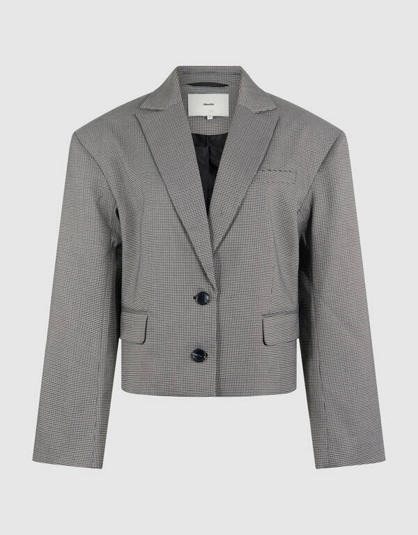 Sportlicher Oversized Karo-Blazer Grau SHOEBY WOMEN