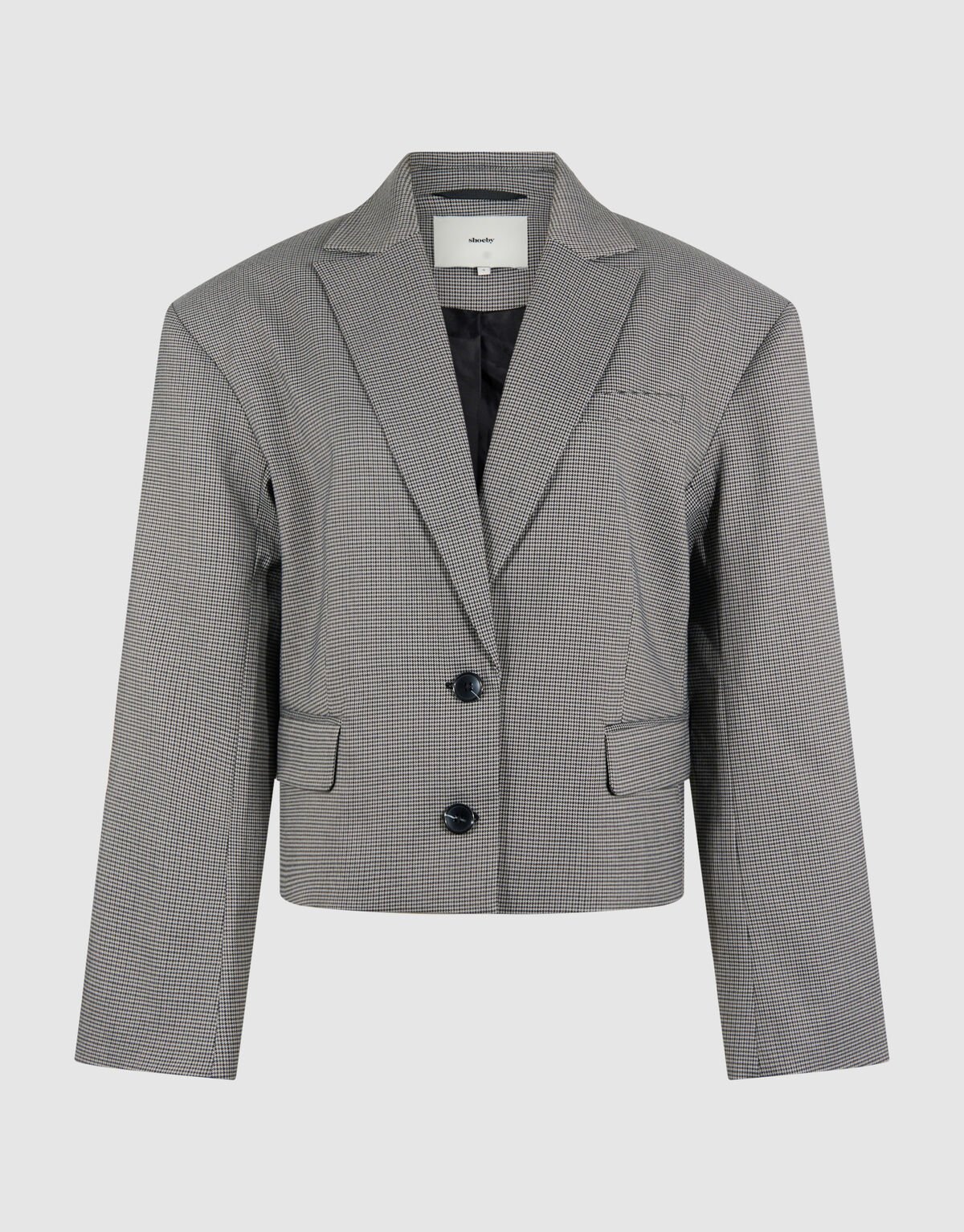 Sportlicher Oversized Karo-Blazer Grau SHOEBY WOMEN