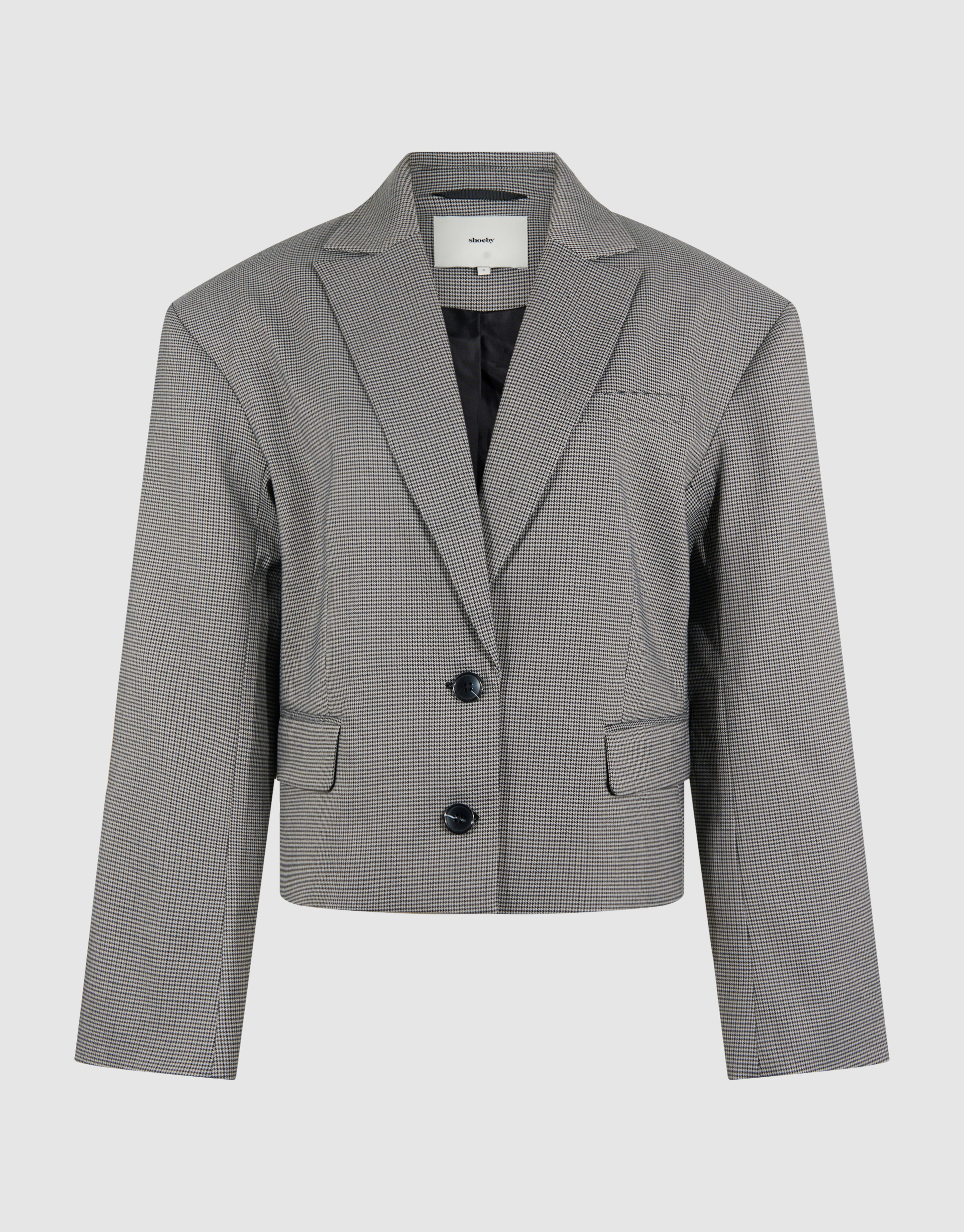 Sportlicher Oversized Karo-Blazer Grau SHOEBY WOMEN