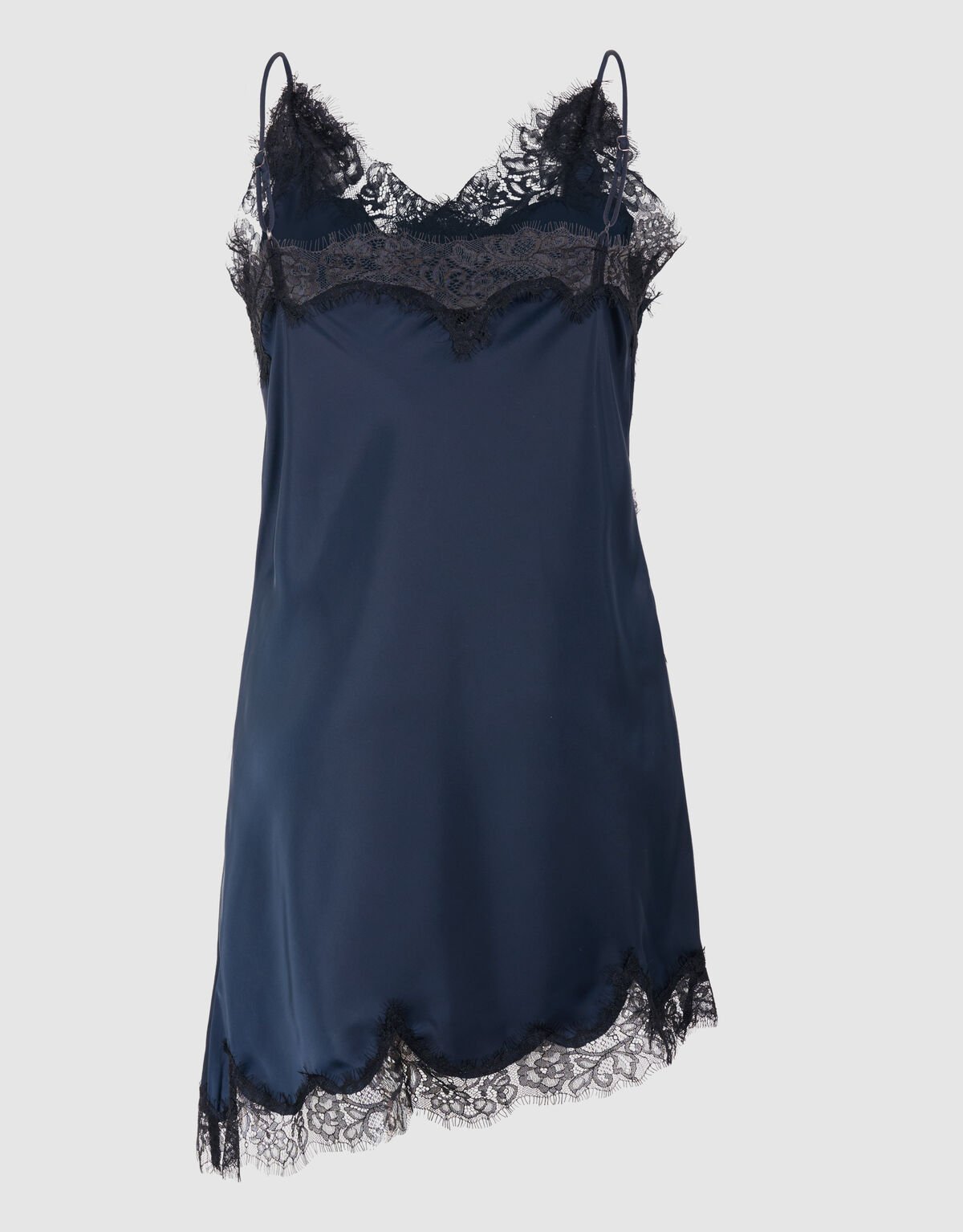 Asymmetrische Kanten Mini Kleid Dunkelblau SHOEBY WOMEN