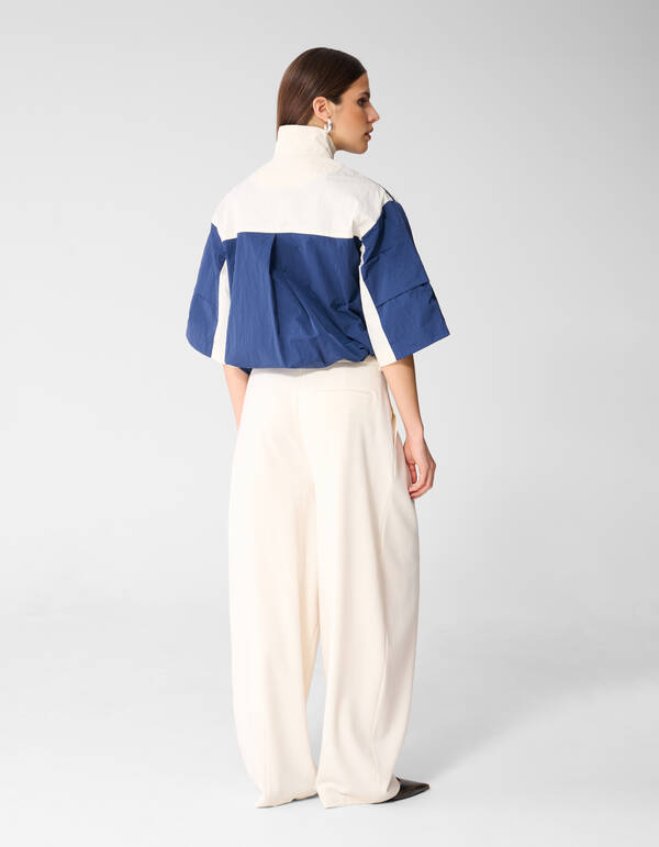 &Uuml;bergro&szlig;e sportliche Trainingsjacke Dunkelblau SHOEBY WOMEN