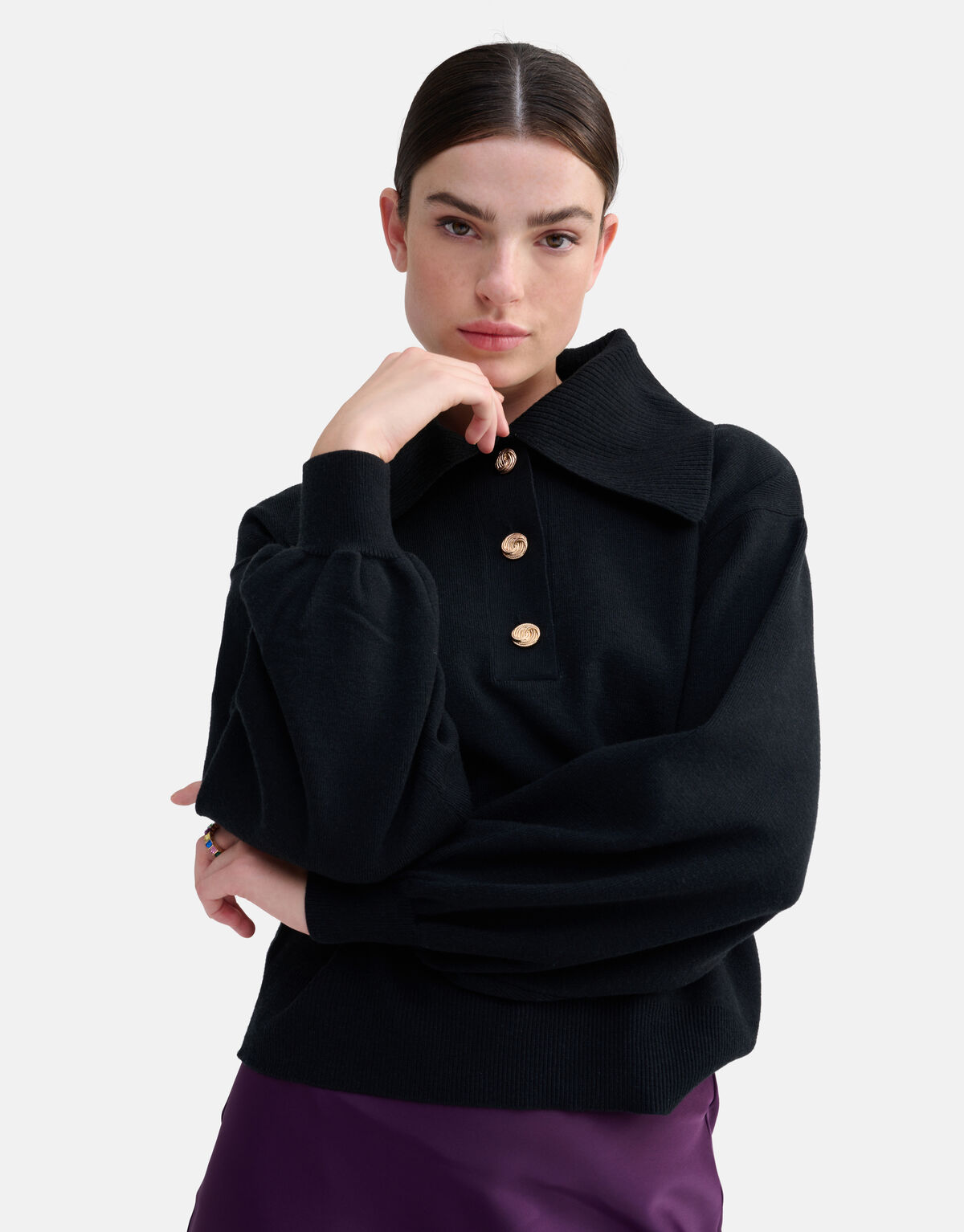 Pullover mit großem Kragen SHOEBY WOMEN