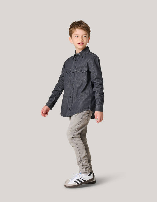 Denim-Hemd Dunkelgrau SHOEBY BOYS
