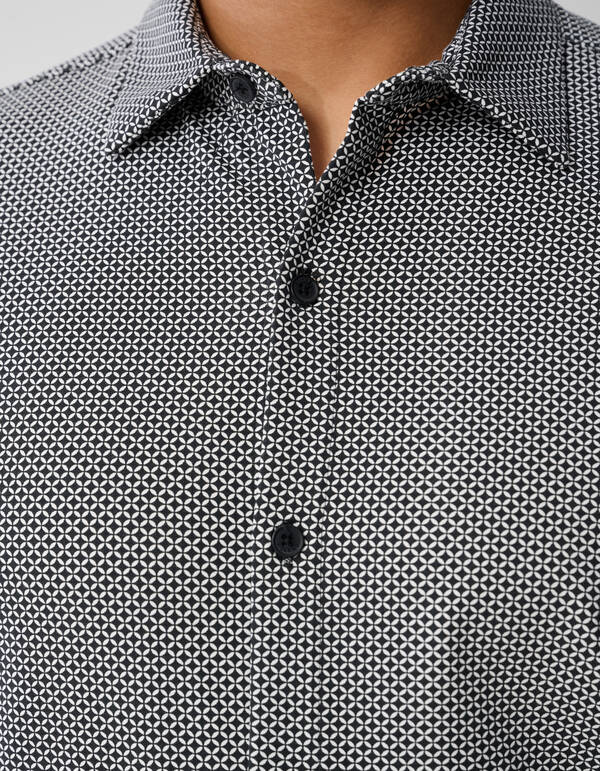 Bedrucktes Logo-Hemd, gebrochenes Weiß SHOEBY MEN