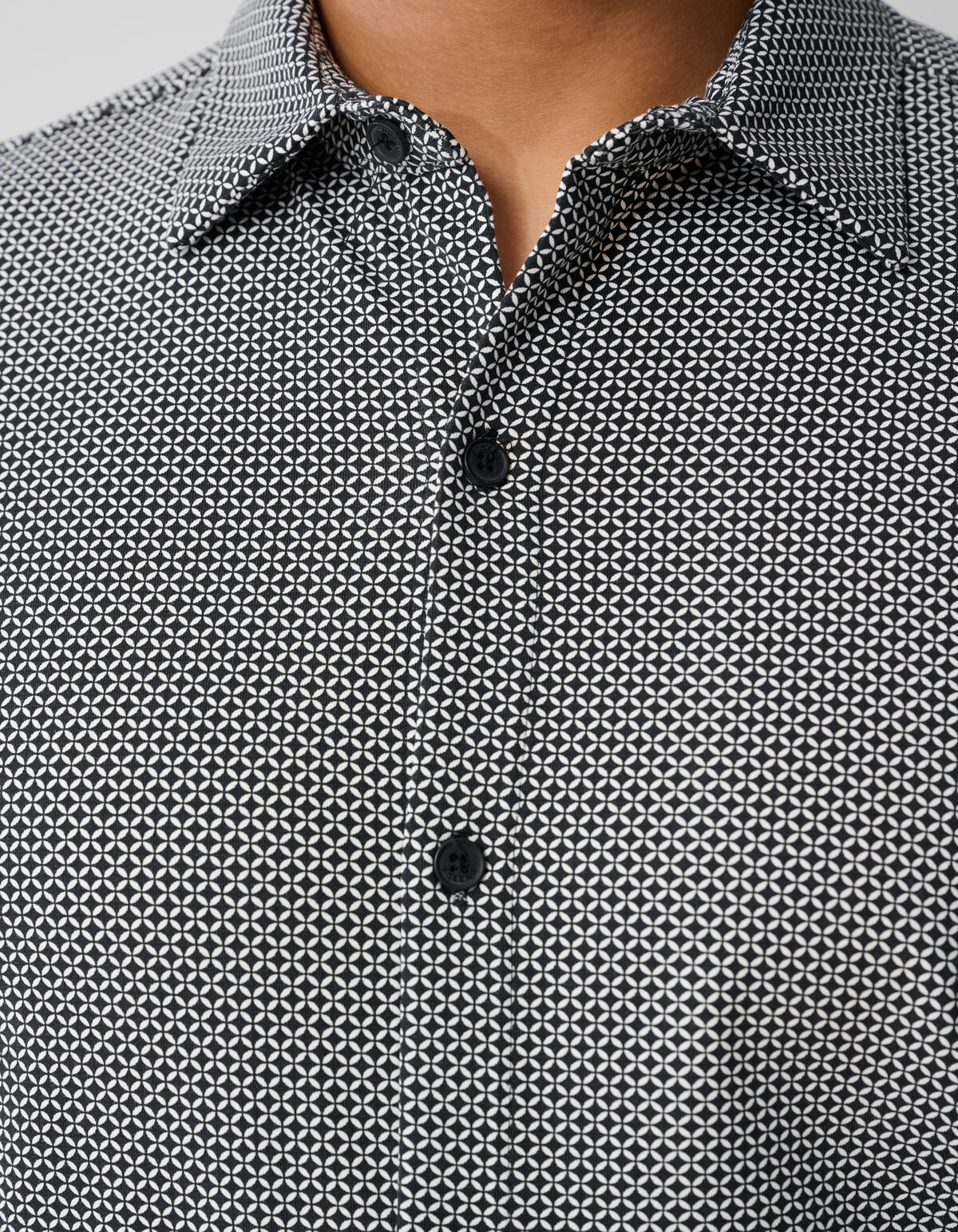 Bedrucktes Logo-Hemd, gebrochenes Weiß SHOEBY MEN