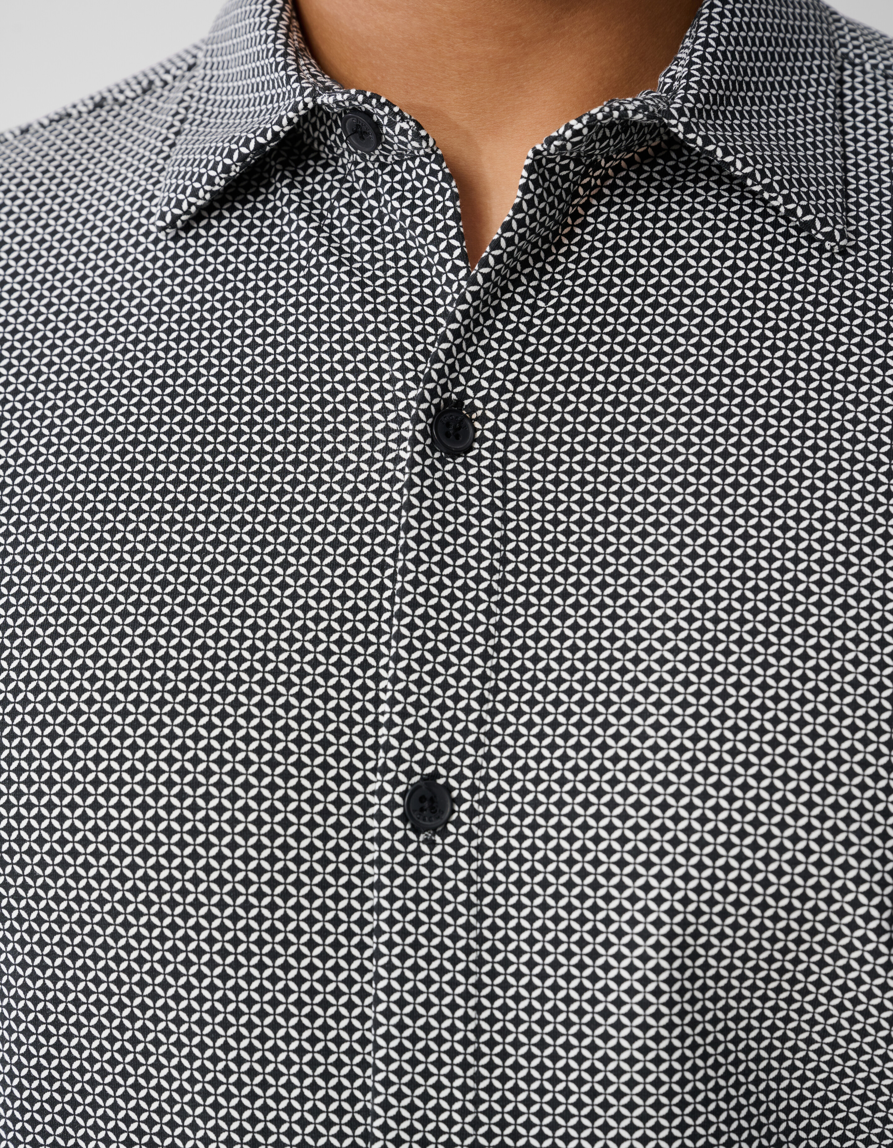 Bedrucktes Logo-Hemd, gebrochenes Weiß SHOEBY MEN