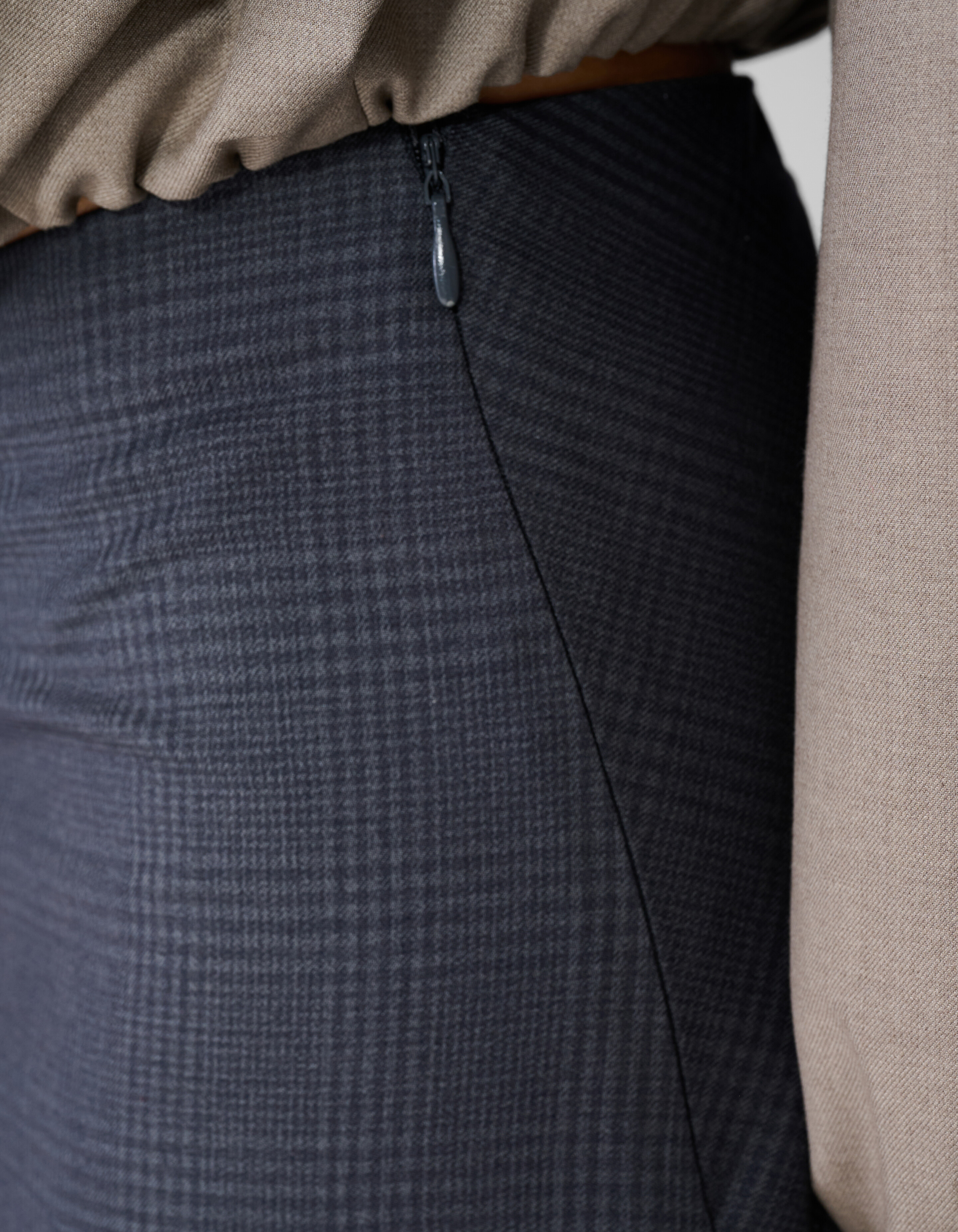 Maxirock mit Karomuster Dunkelgrau SHOEBY WOMEN