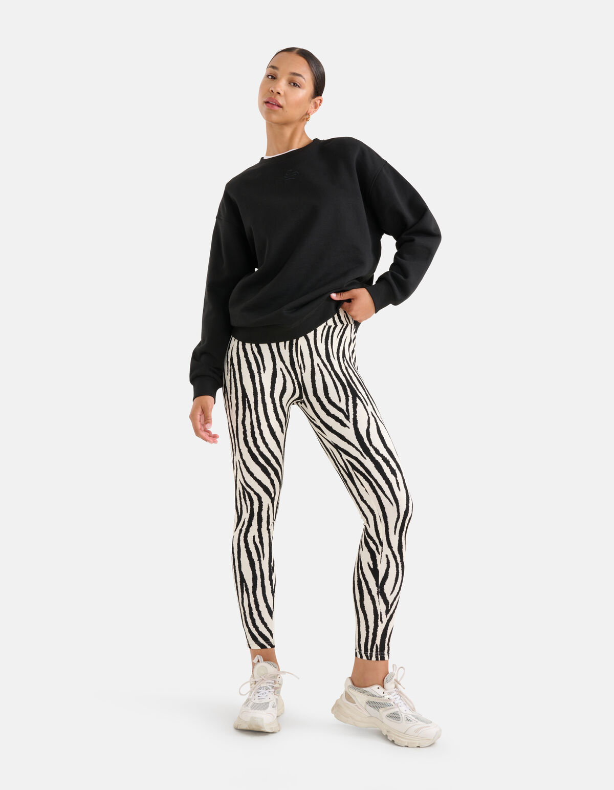 Zebra Print Legging Schwarz/Weiß SHOEBY WOMEN