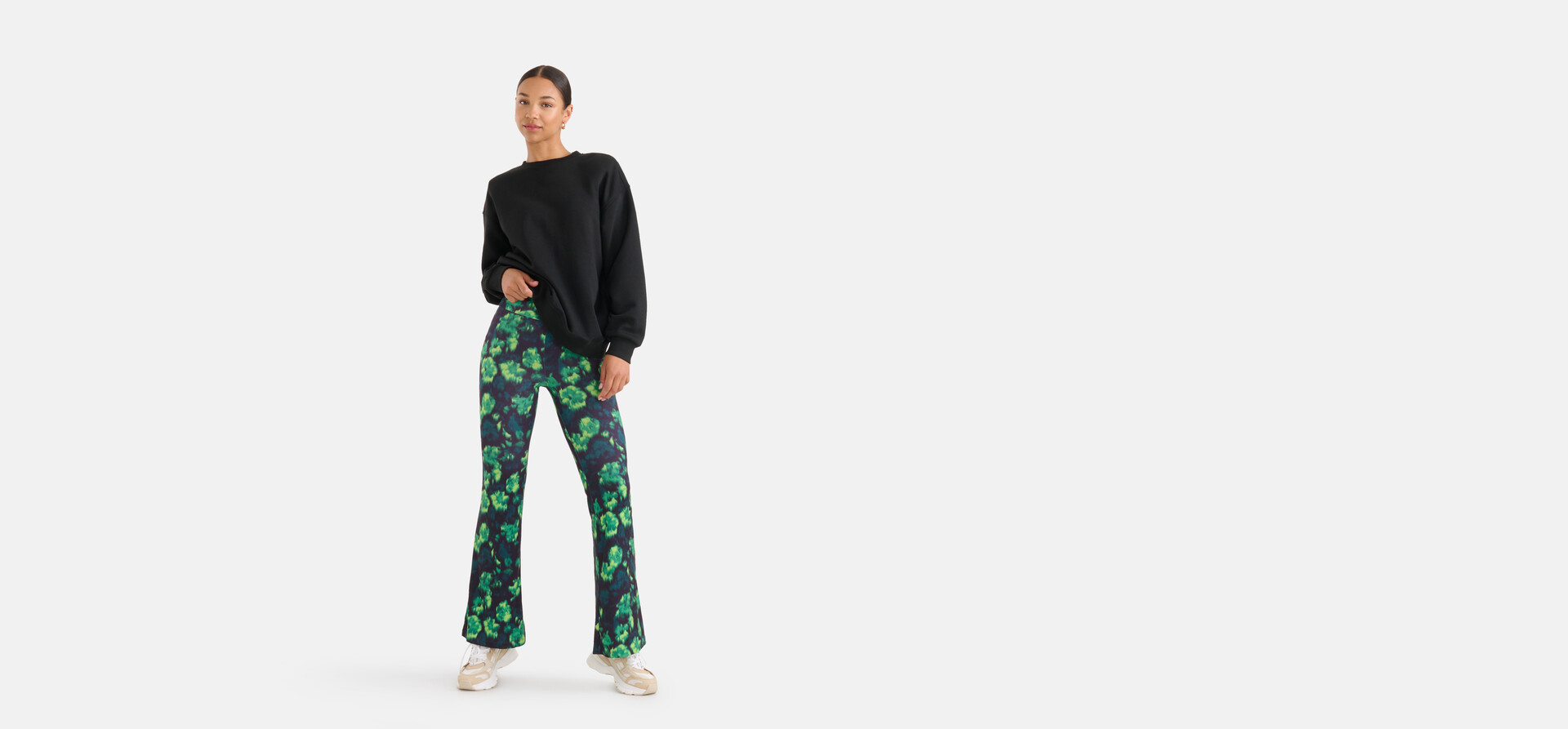 Flared Broek Groen SHOEBY WOMEN