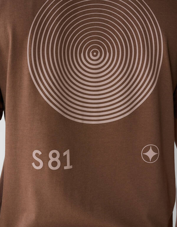 Logo-Kreis-Kunst T-Shirt Braun SHOEBY MEN