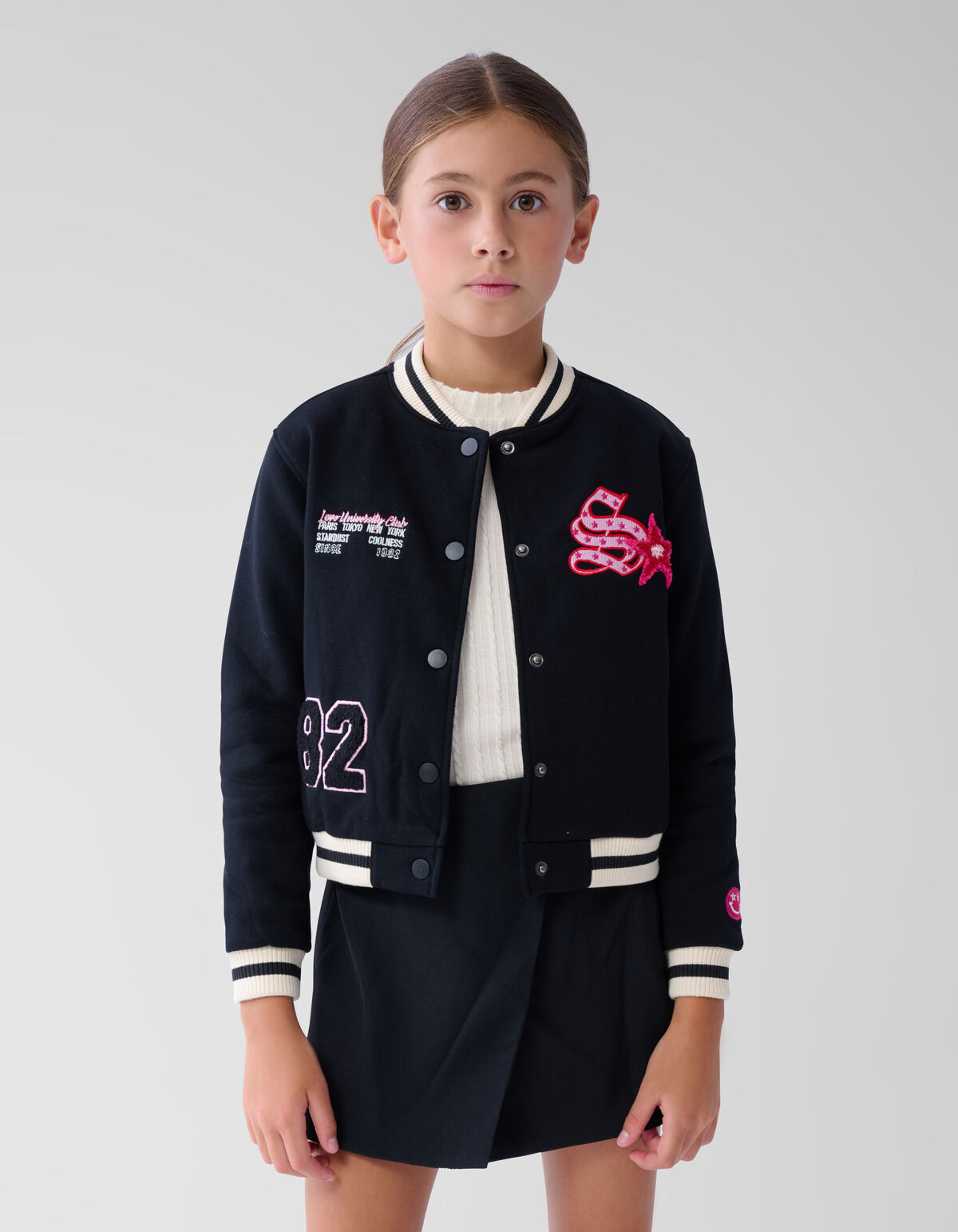Varsity Bomber Schwarz SHOEBY GIRLS