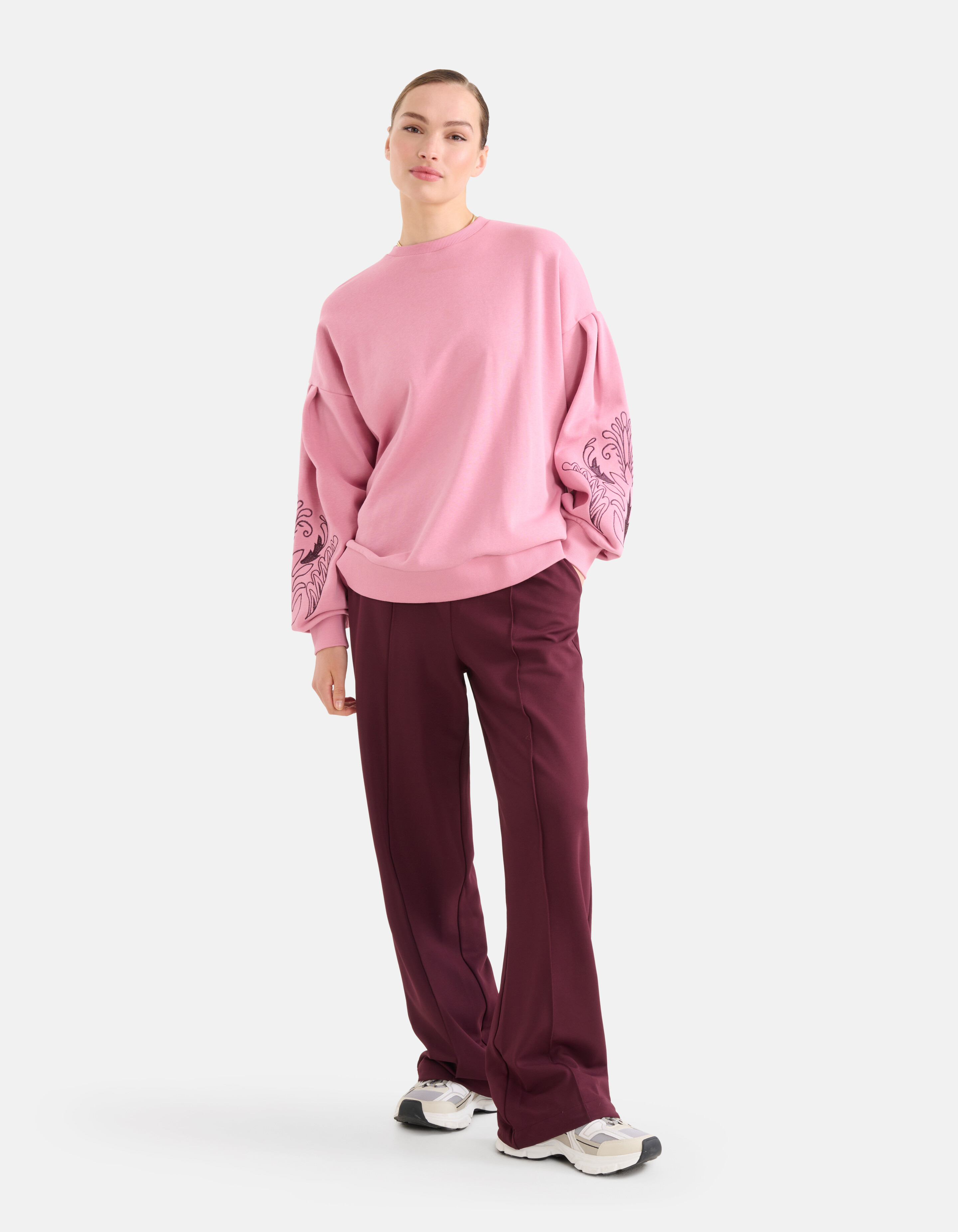 Pullover mit Stickerei Rosa SHOEBY WOMEN