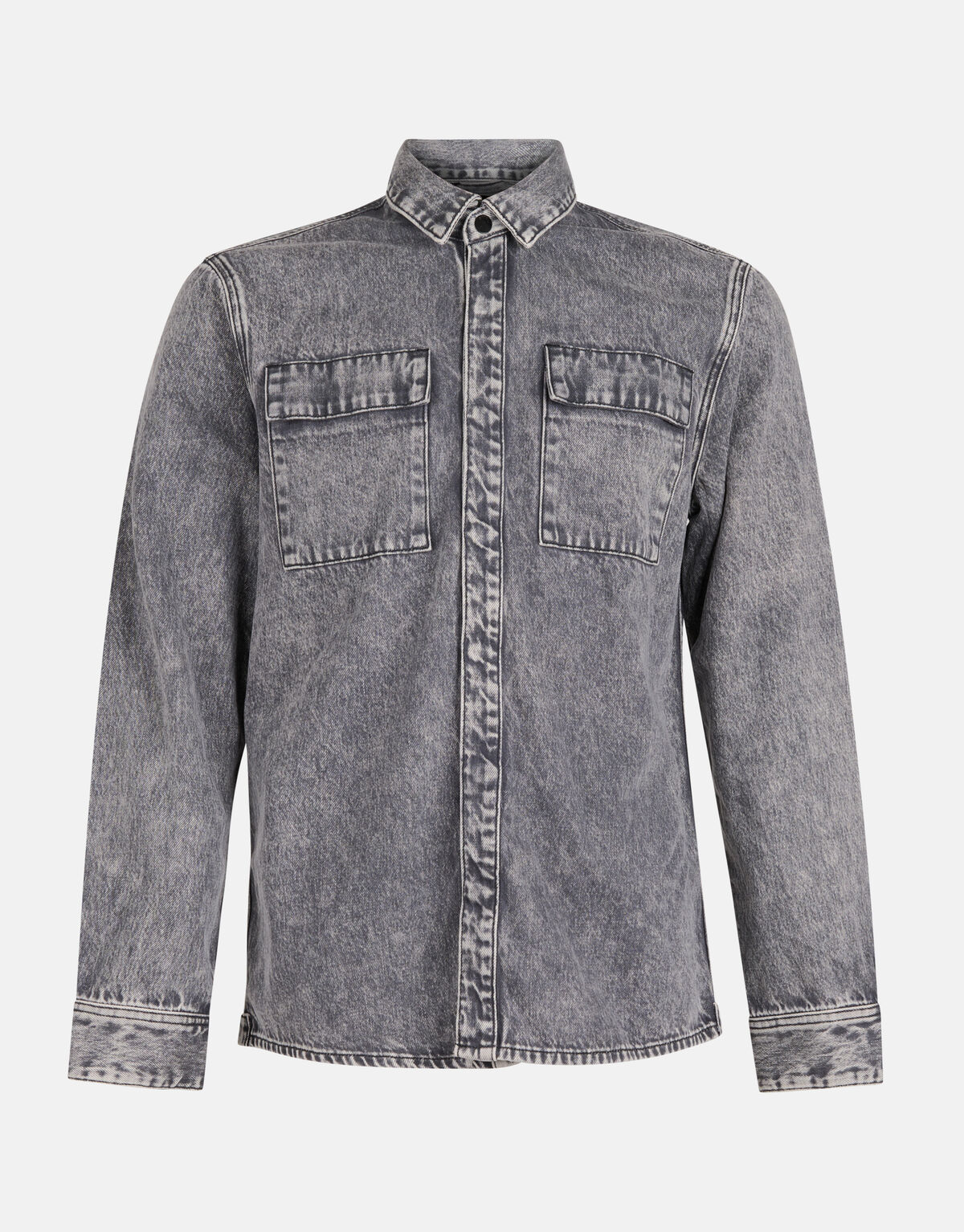 Denim-Hemd Grau SHOEBY MEN