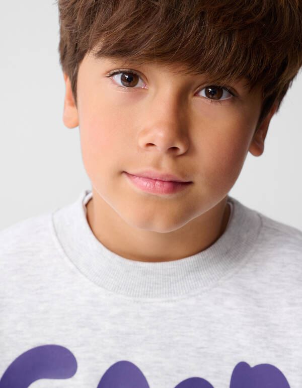 Good Mood Artwork Pullover Hellgrau SHOEBY BOYS