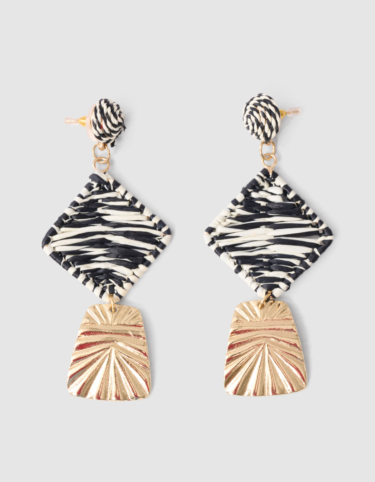 Zebra-Ohrringe Gold SHOEBY ACCESSOIRES