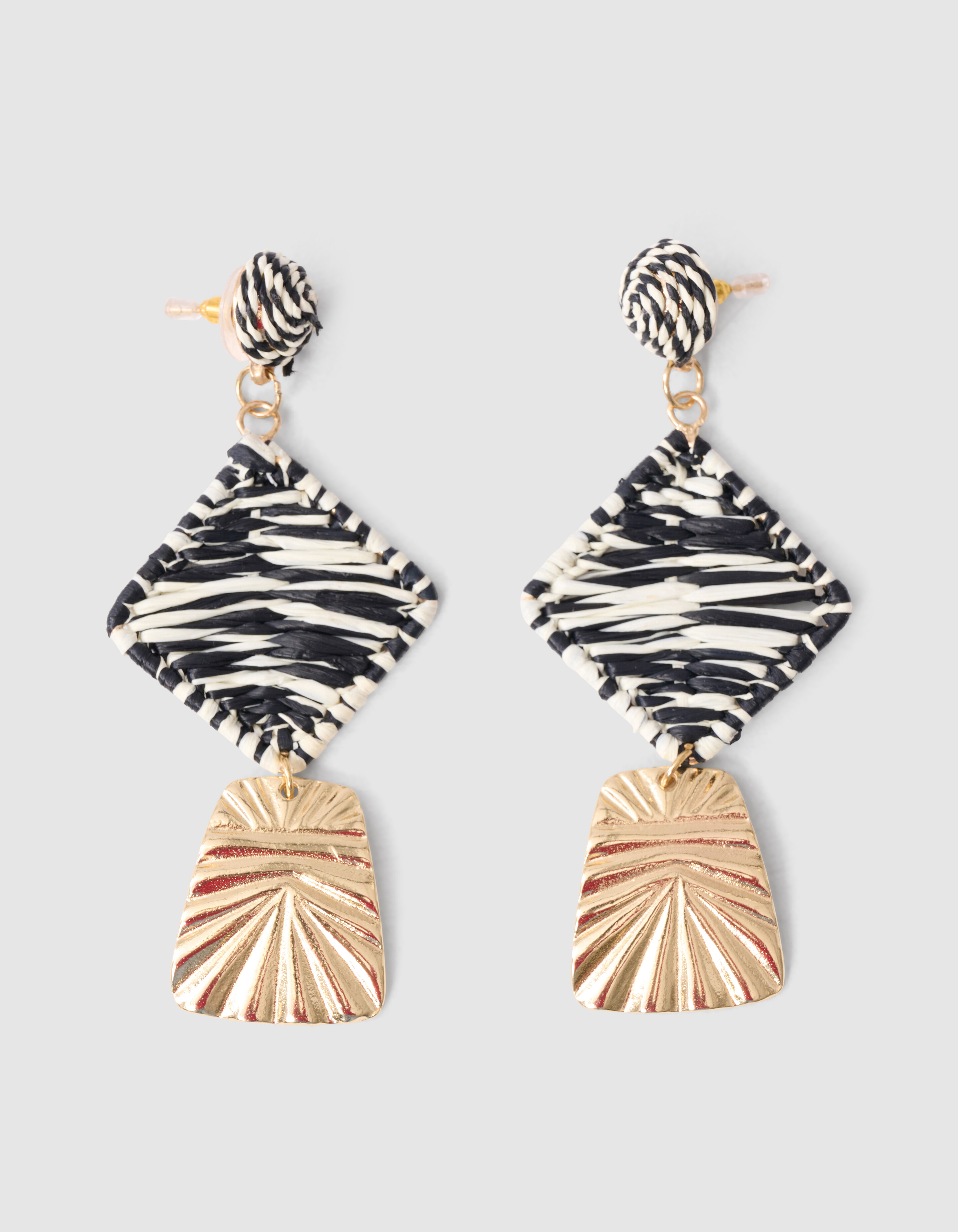 Zebra-Ohrringe Gold SHOEBY ACCESSOIRES