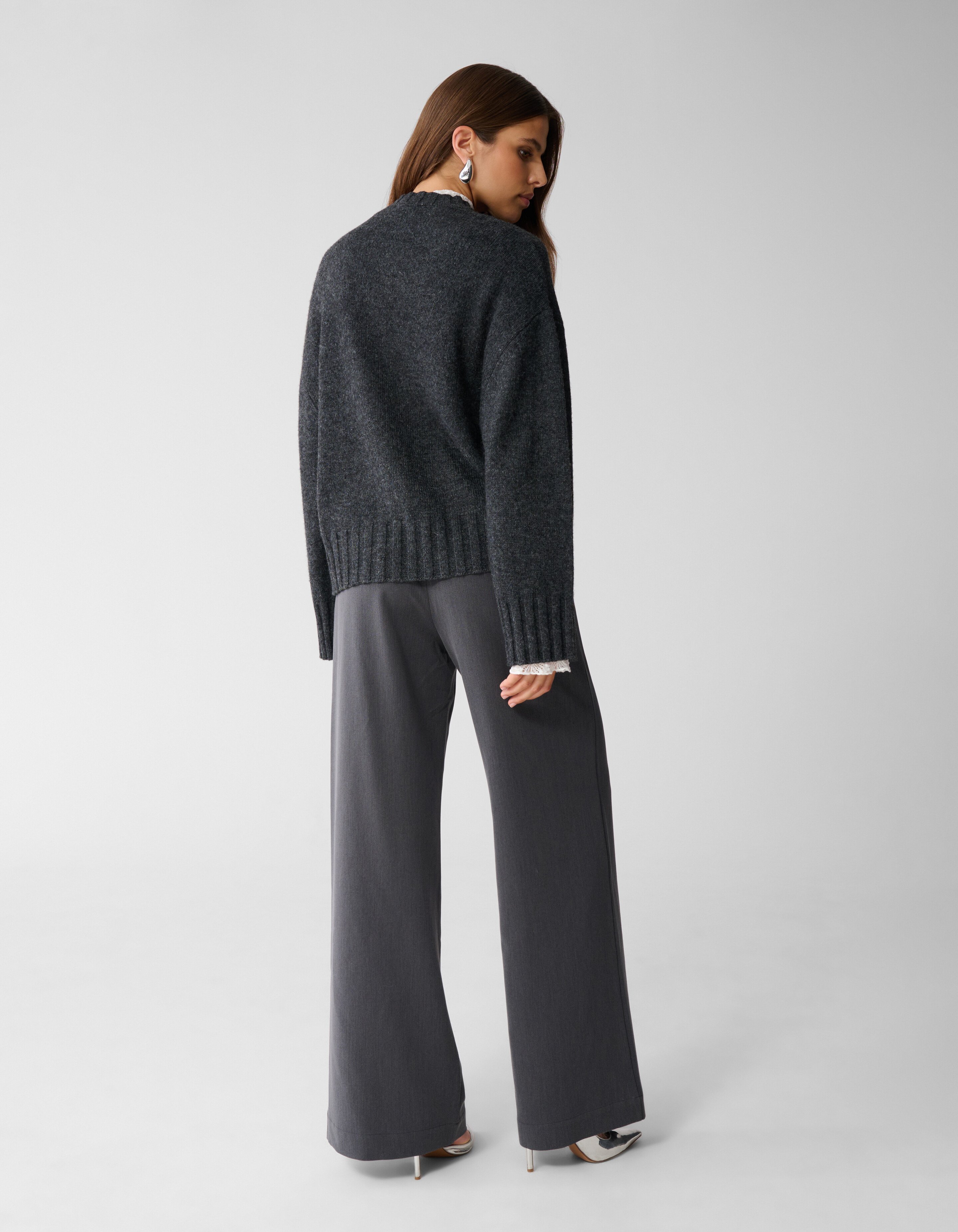 Übergroßer Strickpullover Dunkelgrau von Mieke SHOEBY WOMEN