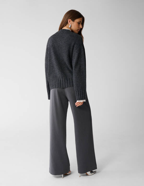 Übergroßer Strickpullover Dunkelgrau von Mieke SHOEBY WOMEN