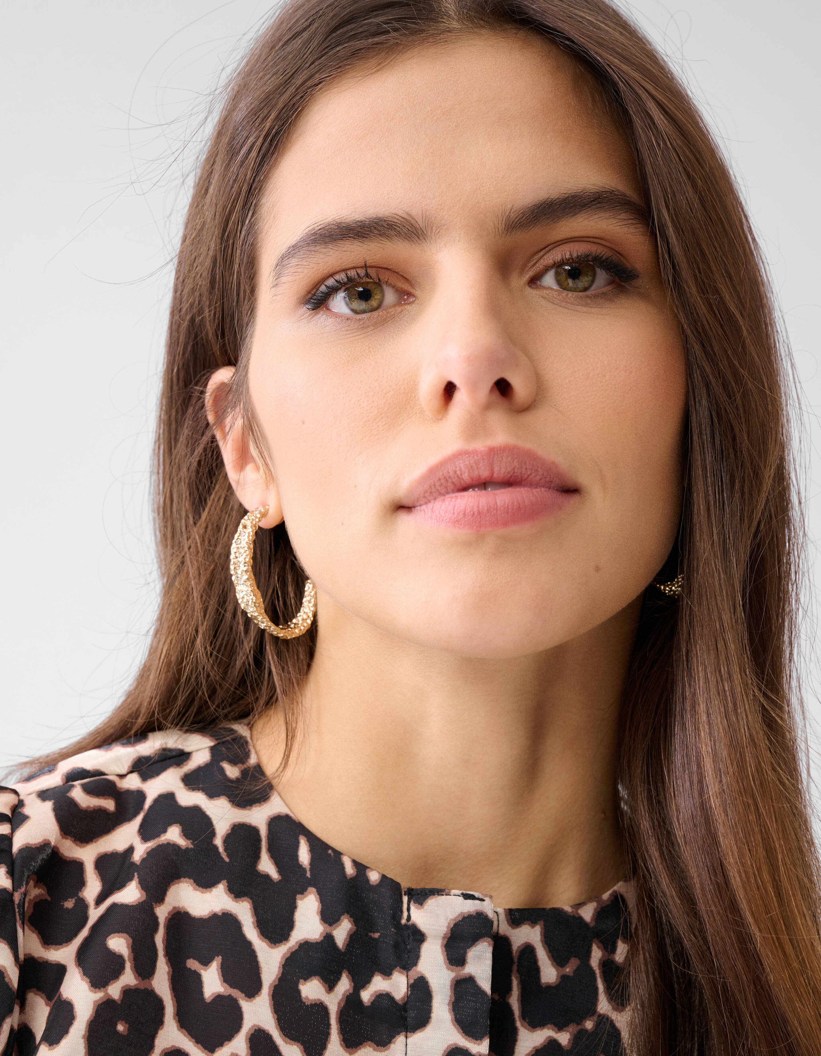 Puff Leopard Bluse Braun SHOEBY WOMEN