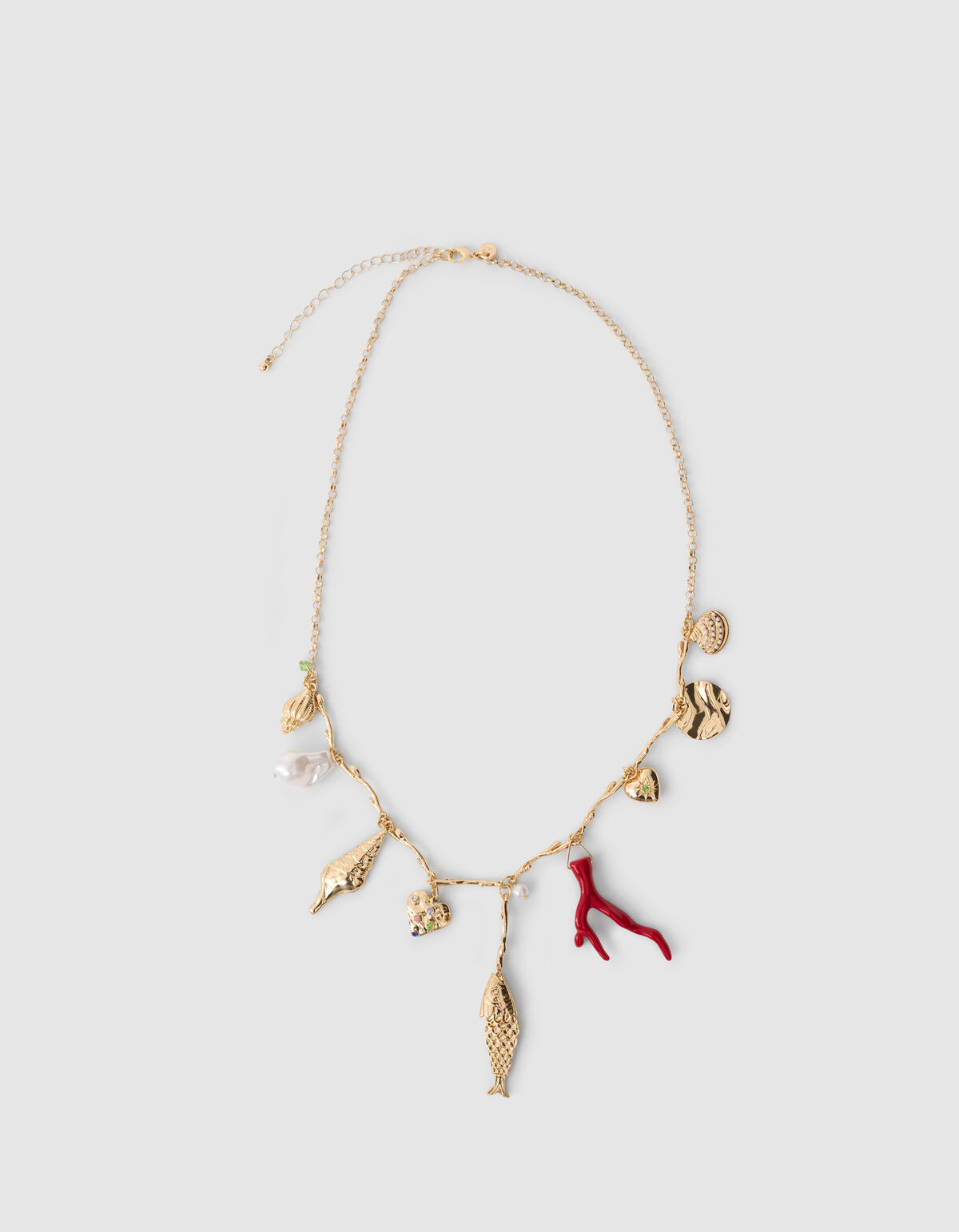 Fisch-Charme-Halskette Gold SHOEBY ACCESSOIRES