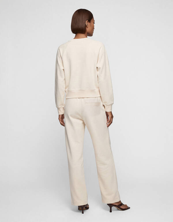 Weit geschnittene Jogginghose in gebrochenem Wei&szlig; SHOEBY WOMEN