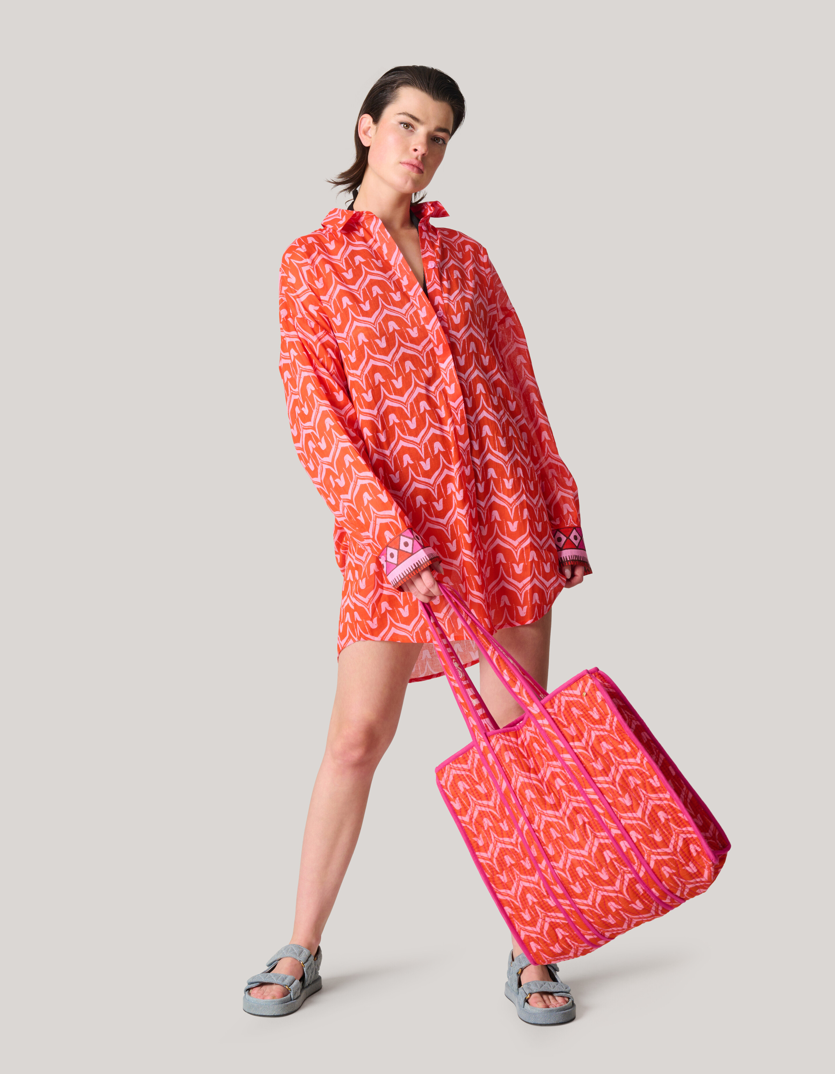 Bedruckter Shopper Oranje SHOEBY ACCESSOIRES