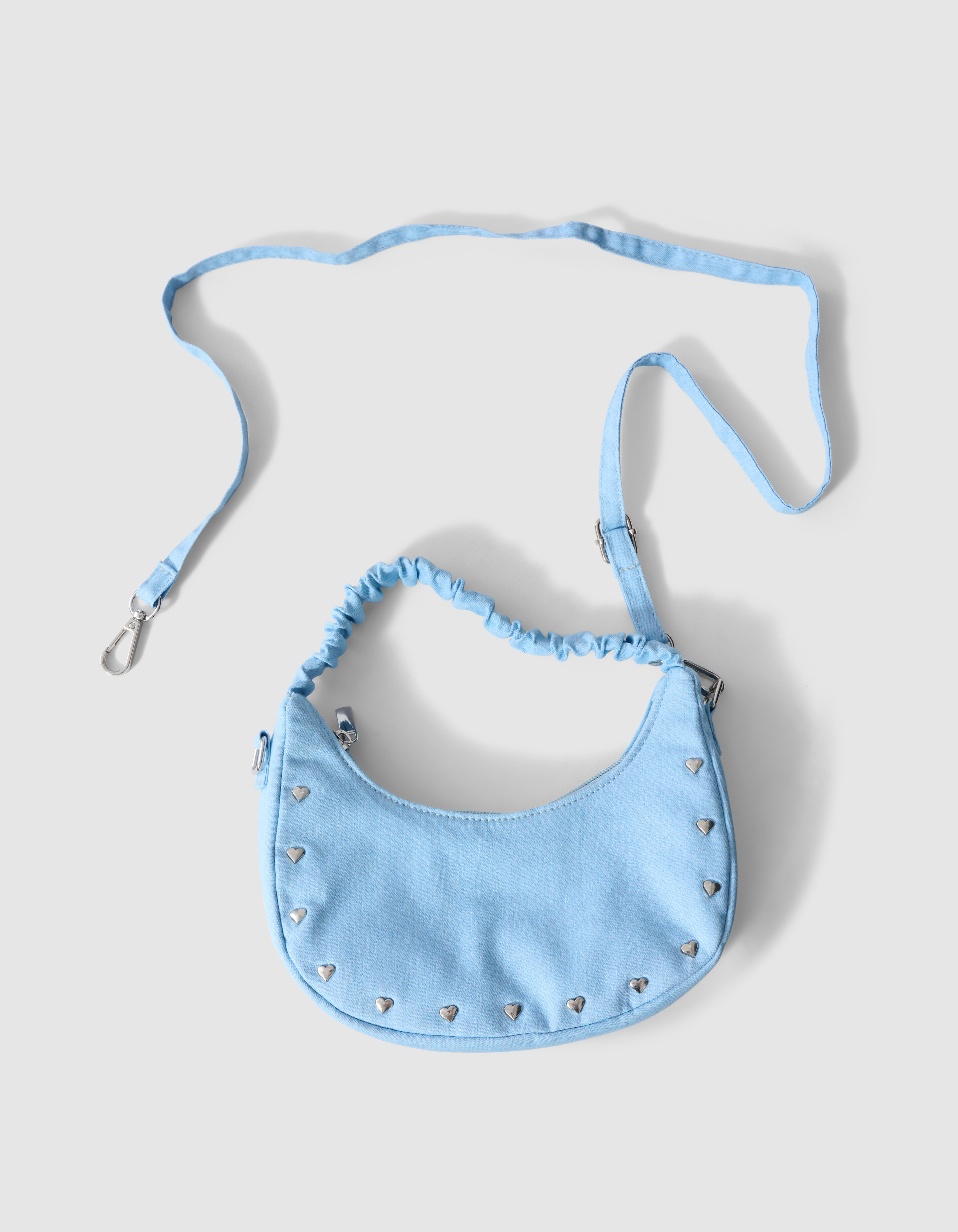 Studded Denim Tasche Hellblau SHOEBY ACCESSOIRES