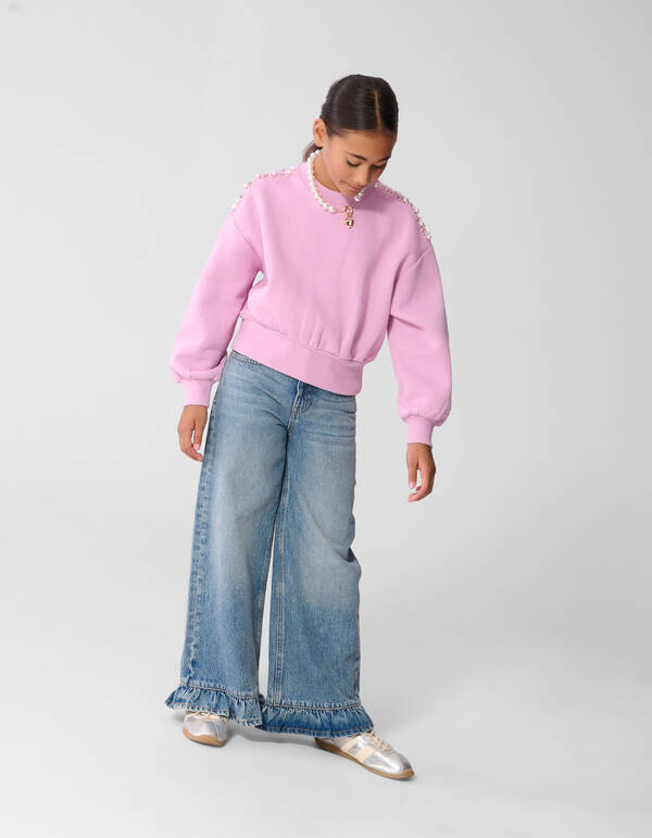Pearl Sweatshirt Hellrosa SHOEBY GIRLS