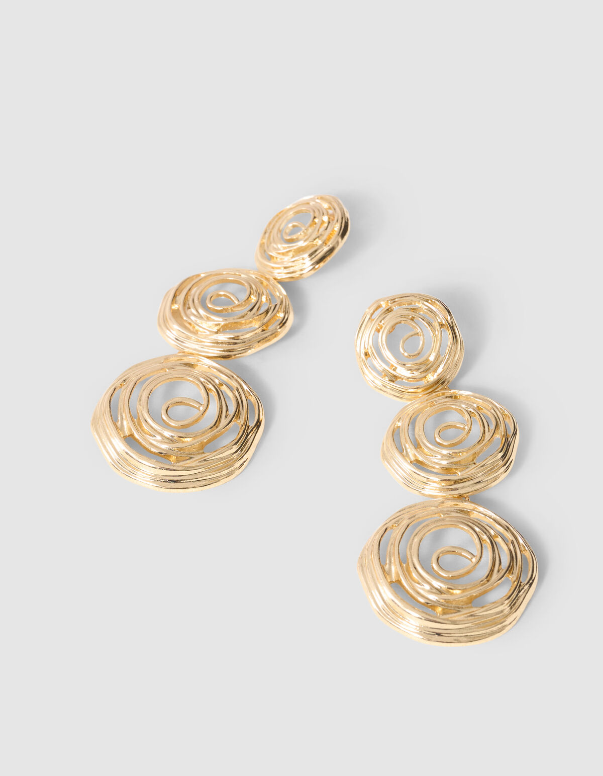 Runde Swirl Ohrringe Gold SHOEBY ACCESSOIRES