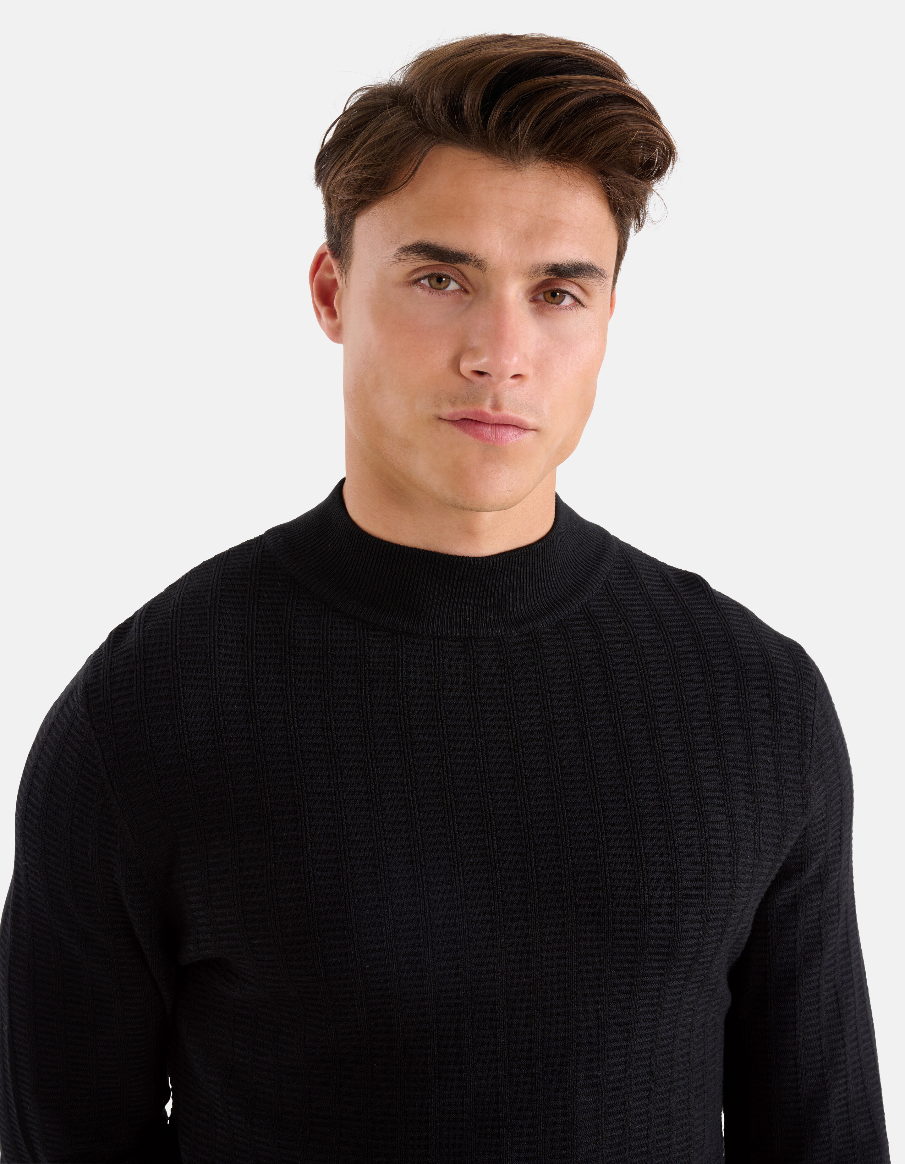 Strukturierter Pullover Schwarz SHOEBY MEN