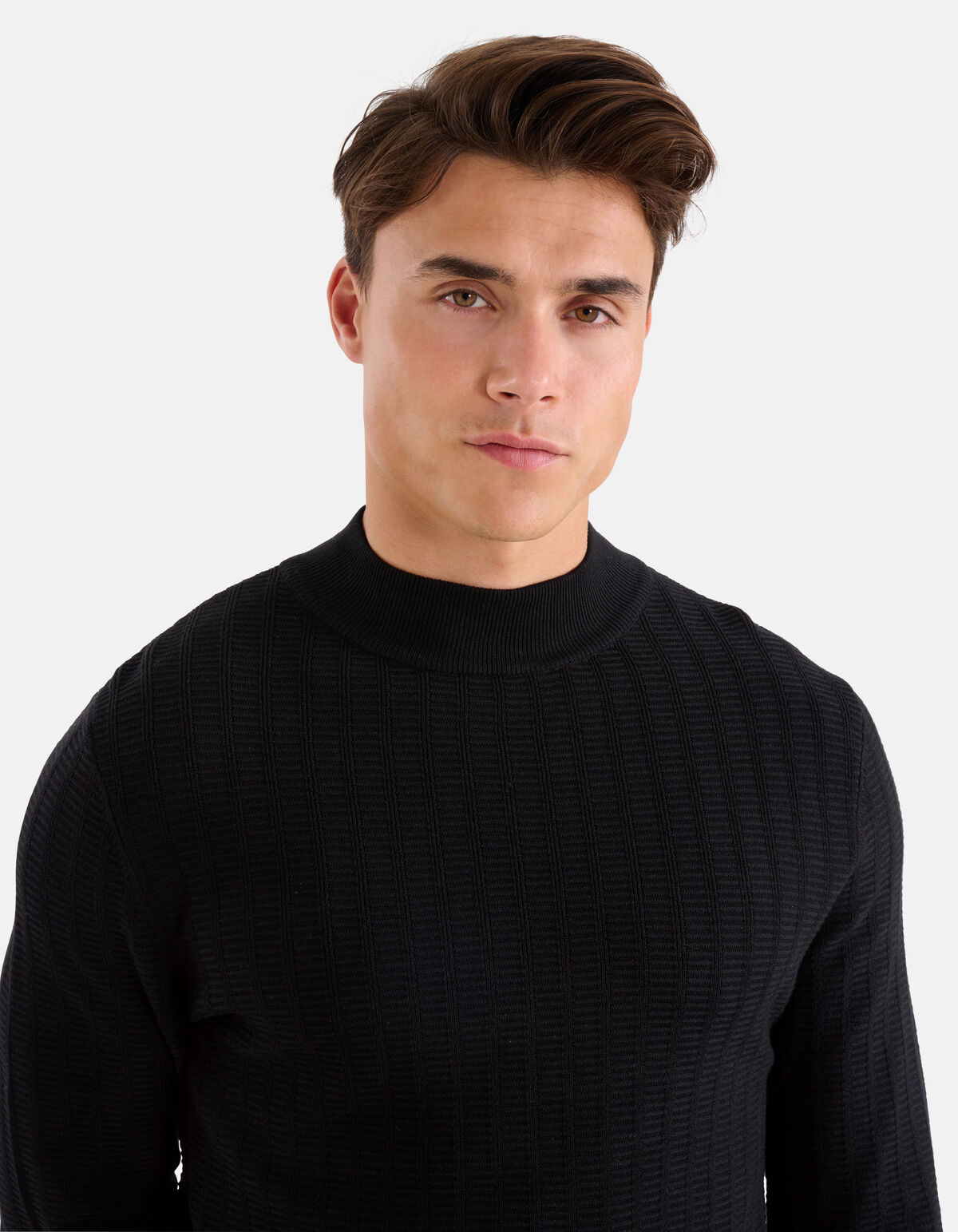 Strukturierter Pullover Schwarz SHOEBY MEN