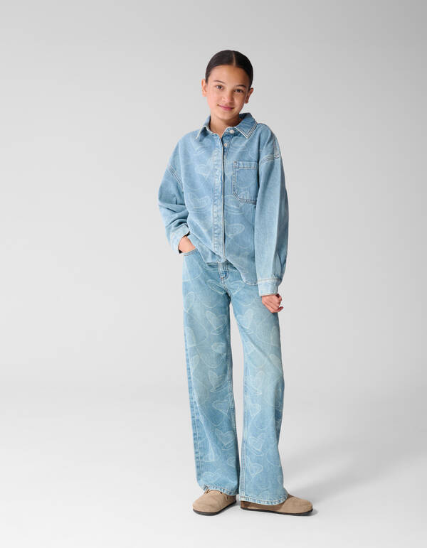 Denimbluse mit Herzprint SHOEBY GIRLS