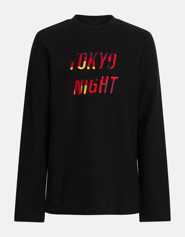 Struktur-Langarmshirt Schwarz SHOEBY BOYS