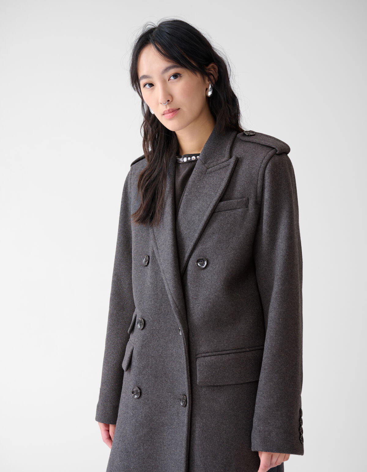 Lange Jacke Dunkelgrau von Fred SHOEBY WOMEN