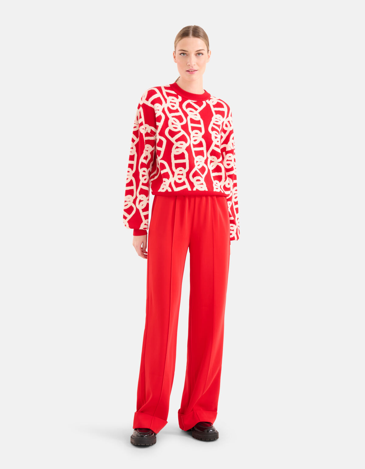 Omslag Wide Leg Broek Rood By Mieke SHOEBY WOMEN