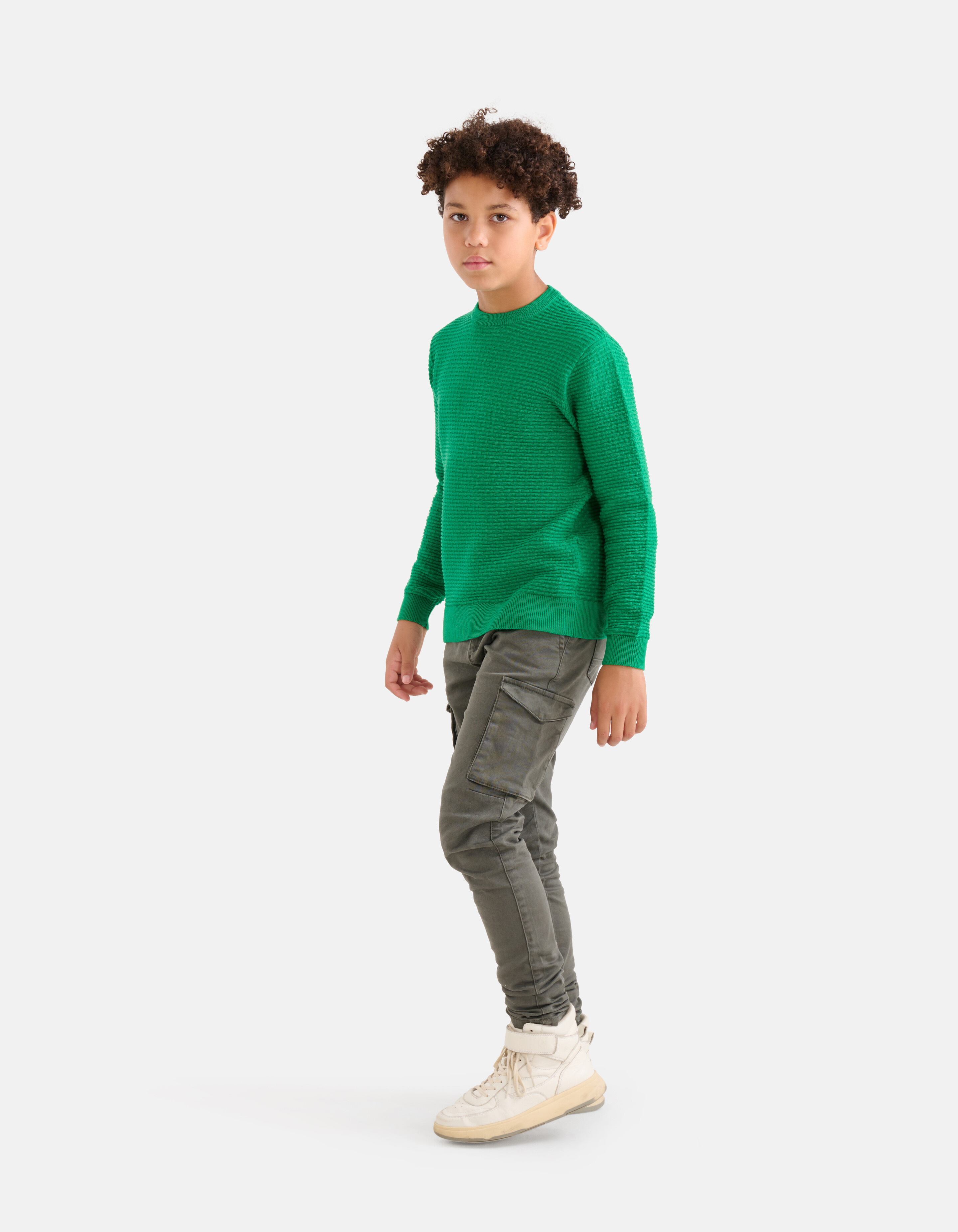 Strukturierter Pullover Grün SHOEBY BOYS