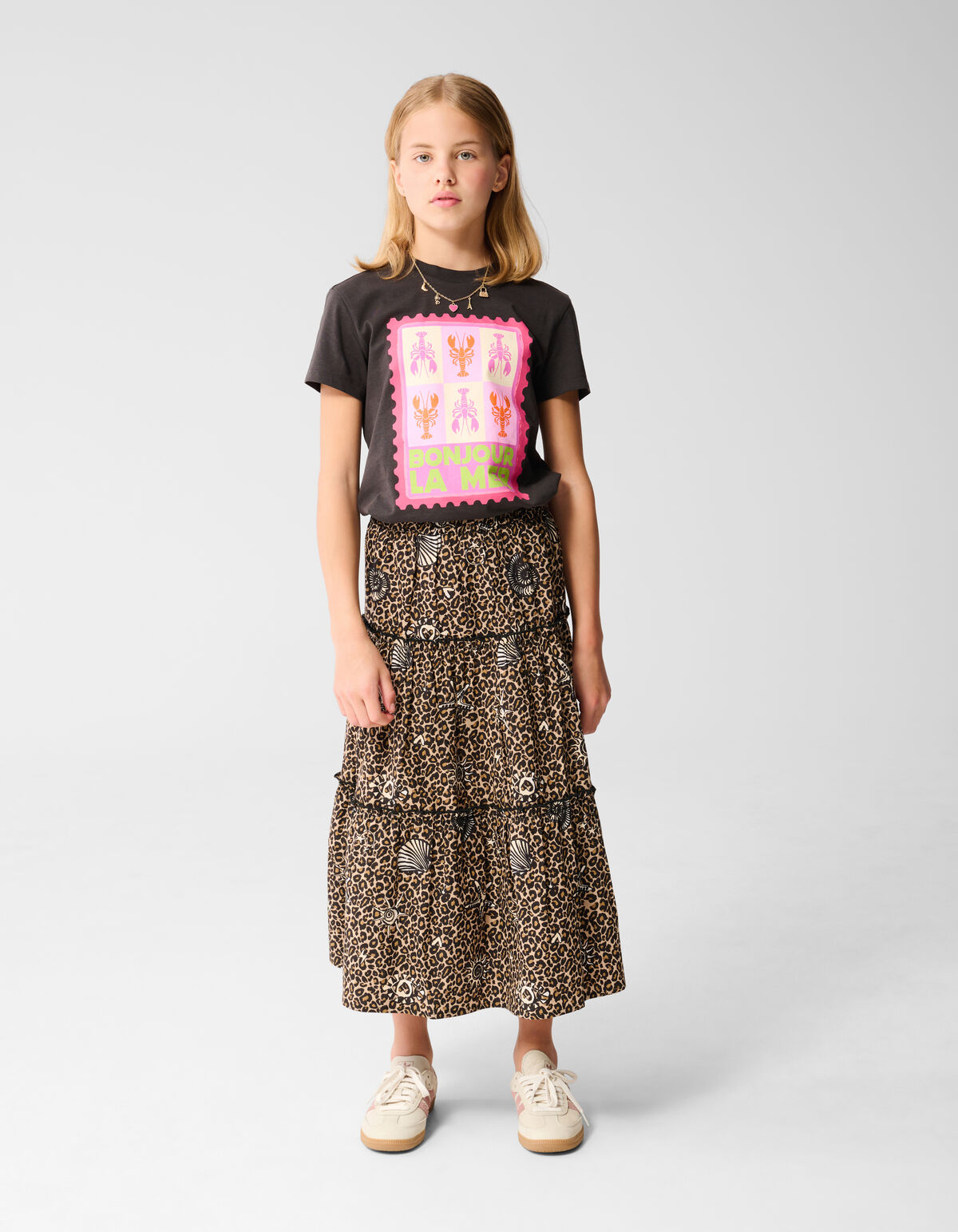 La Mer Artwork T-shirt Dunkelgrau SHOEBY GIRLS