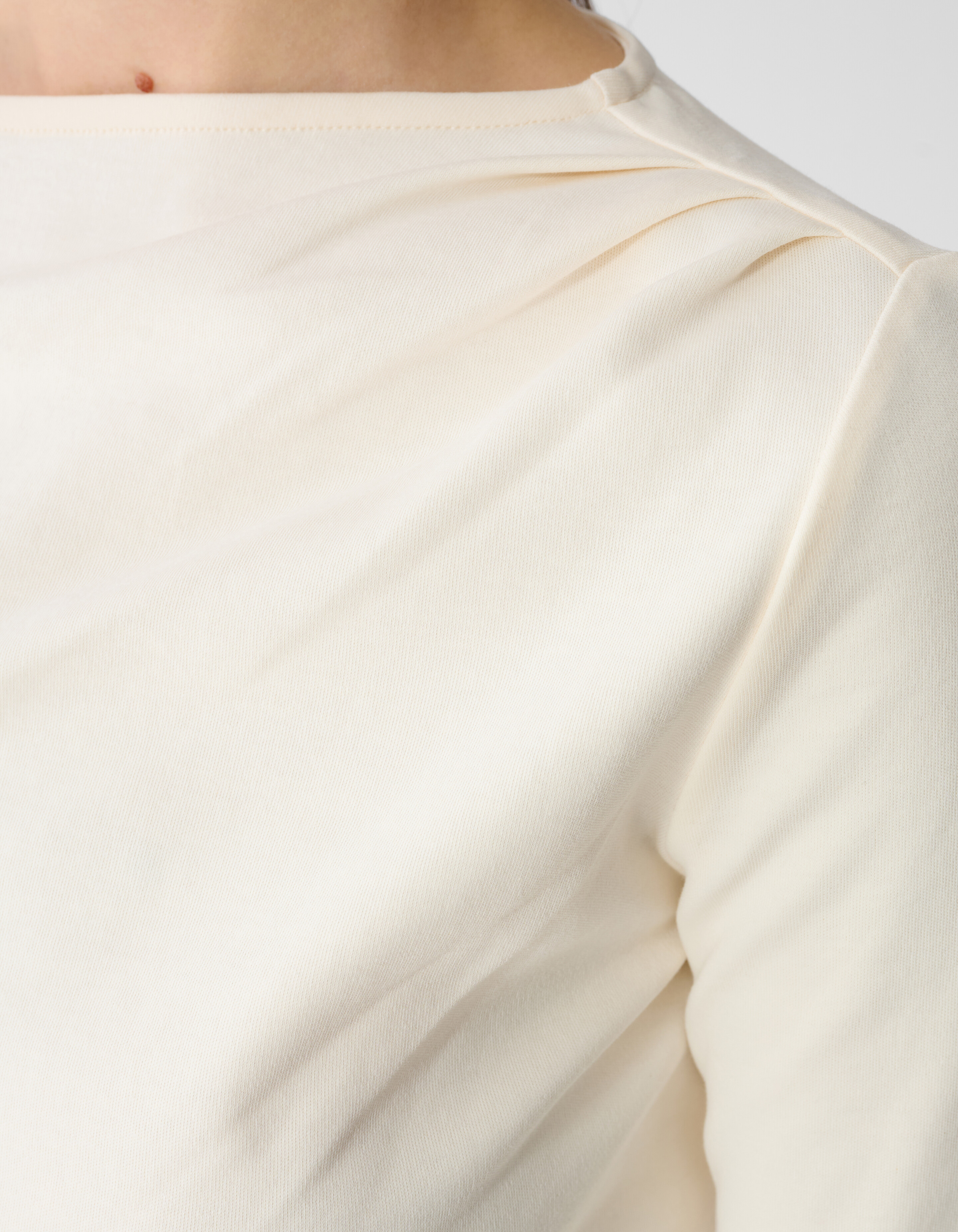 Drape Longsleeve Top Gebroken Wit SHOEBY WOMEN