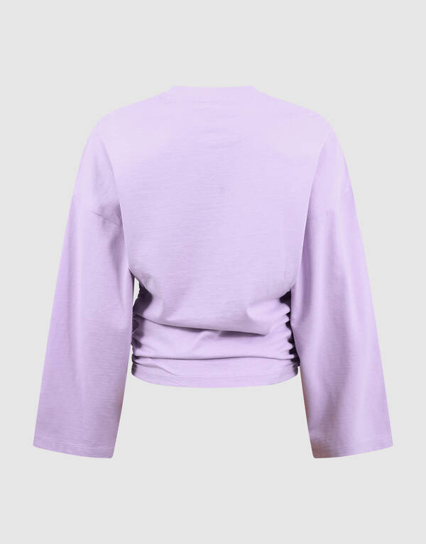 Lila Langarmshirt mit Raffungen SHOEBY GIRLS
