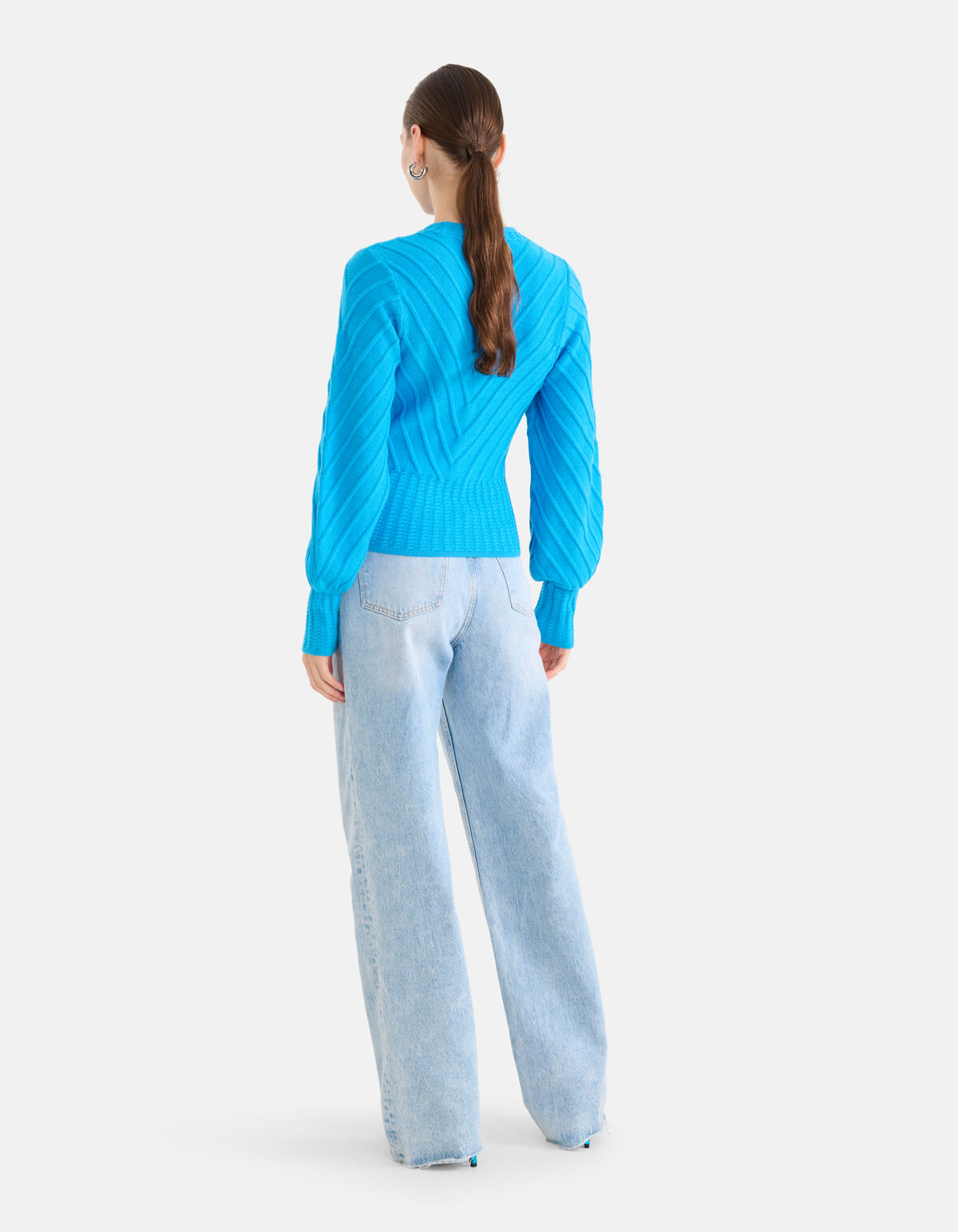 Diagonaler Pullover Blau SHOEBY WOMEN
