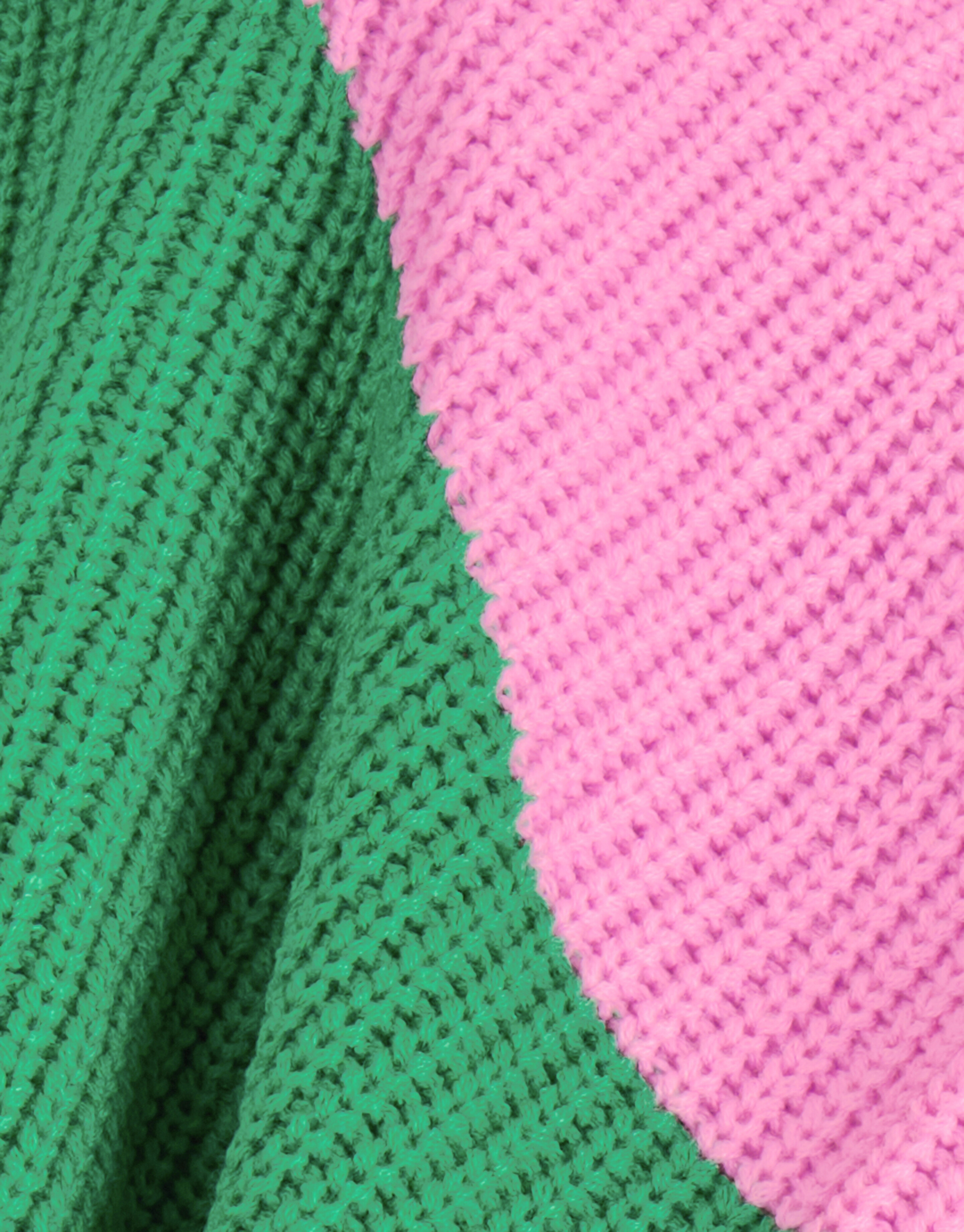Colorblock Trui Groen/Roze SHOEBY GIRLS