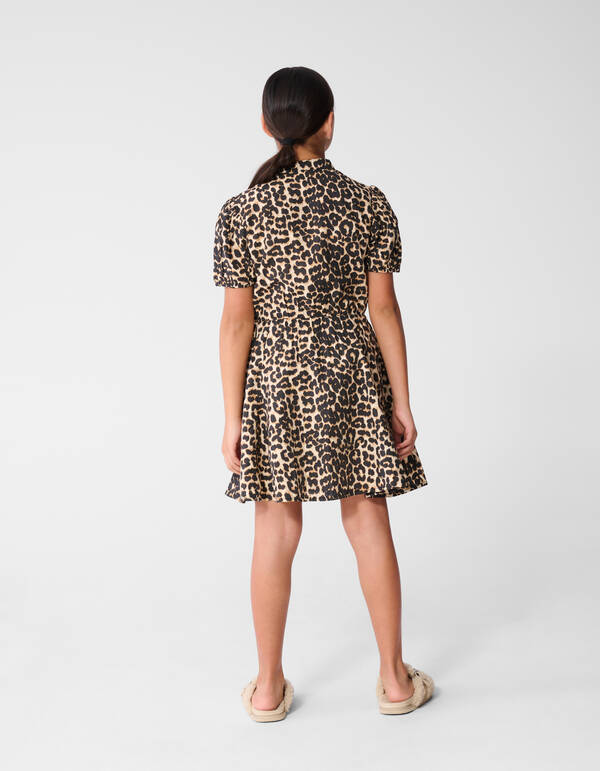 Leopard Wave Mini Kleid Hellbraun SHOEBY GIRLS