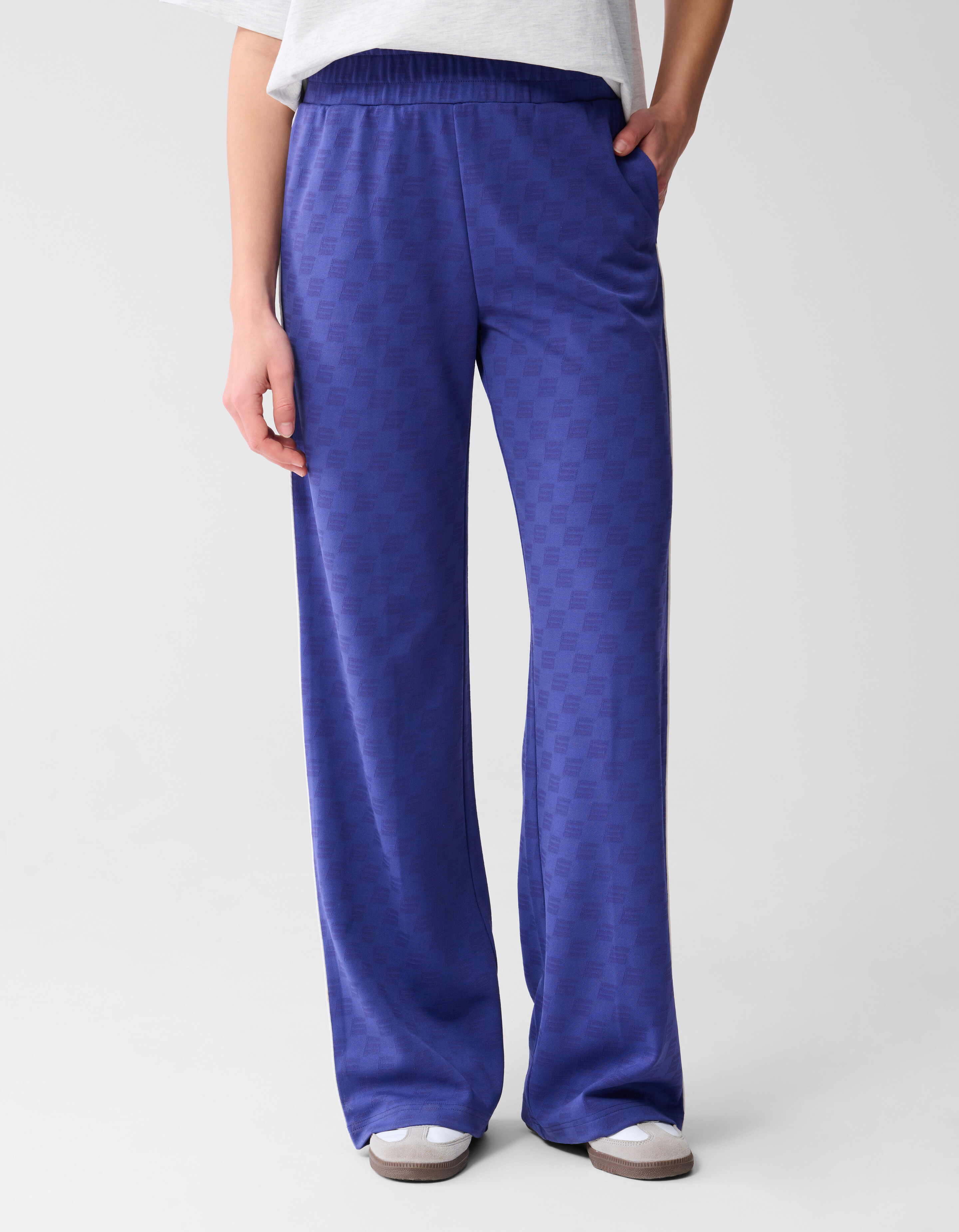 Sportliche Jacquard-Hose Paars By Monica SHOEBY WOMEN