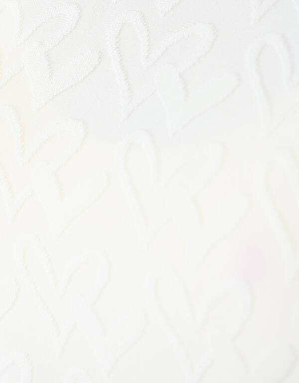 All-Over Heart Longsleeve Top Off-White SHOEBY GIRLS